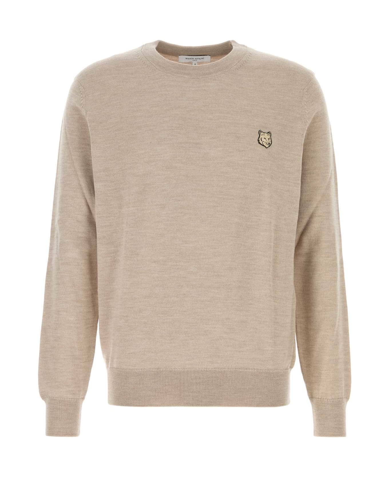 Maison Kitsuné Cappuccino Wool Sweater - MARBLE