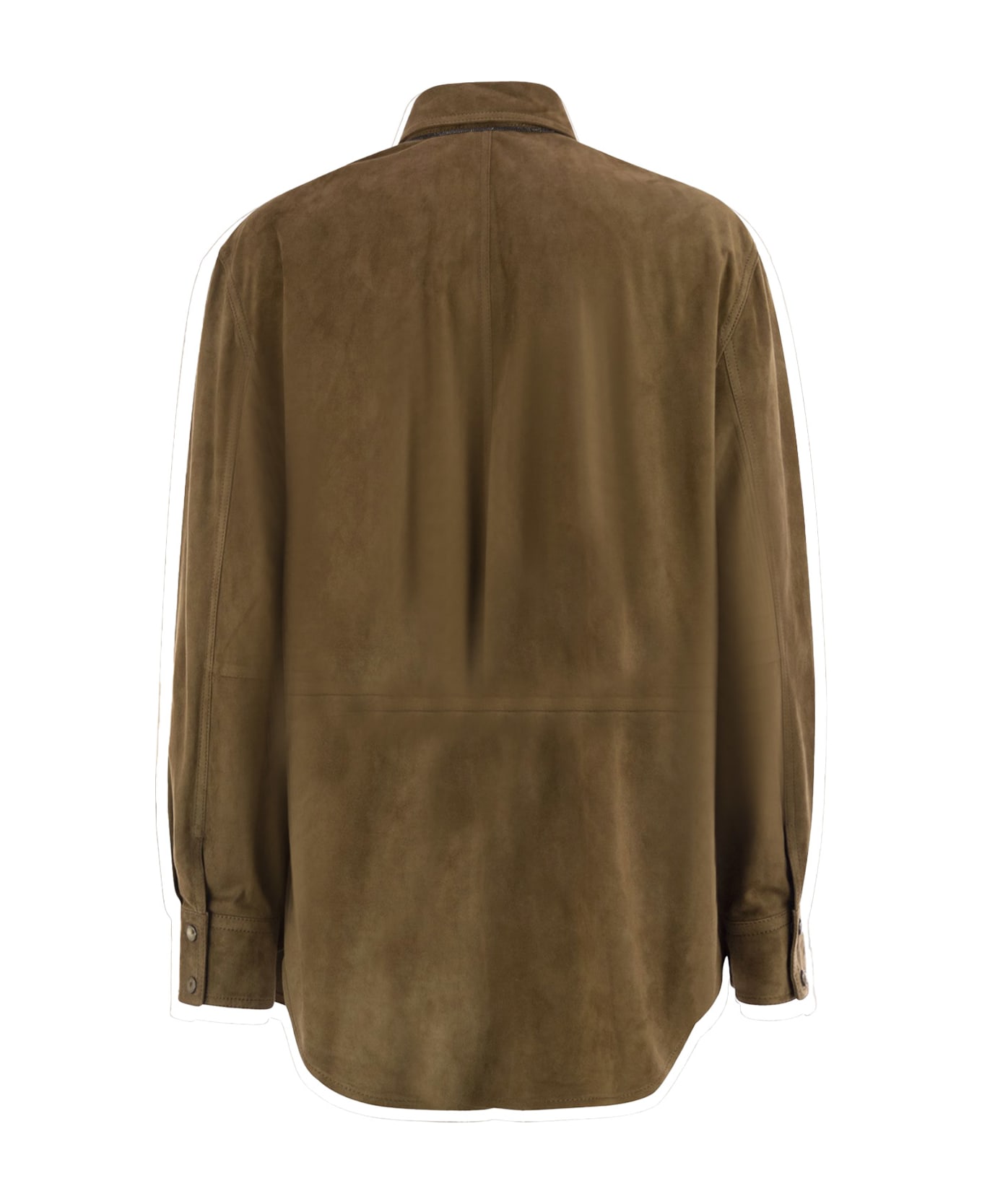 Brunello Cucinelli Suede Shirt/jacket - Sesamo