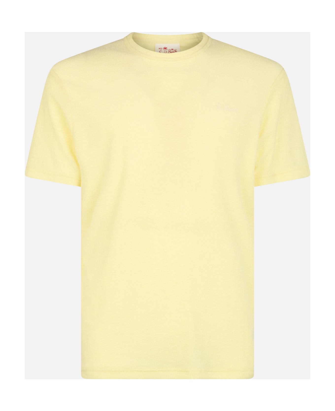 MC2 Saint Barth Man Yellow Terry T-shirt Gary With St. Barth Embroidery - YELLOW
