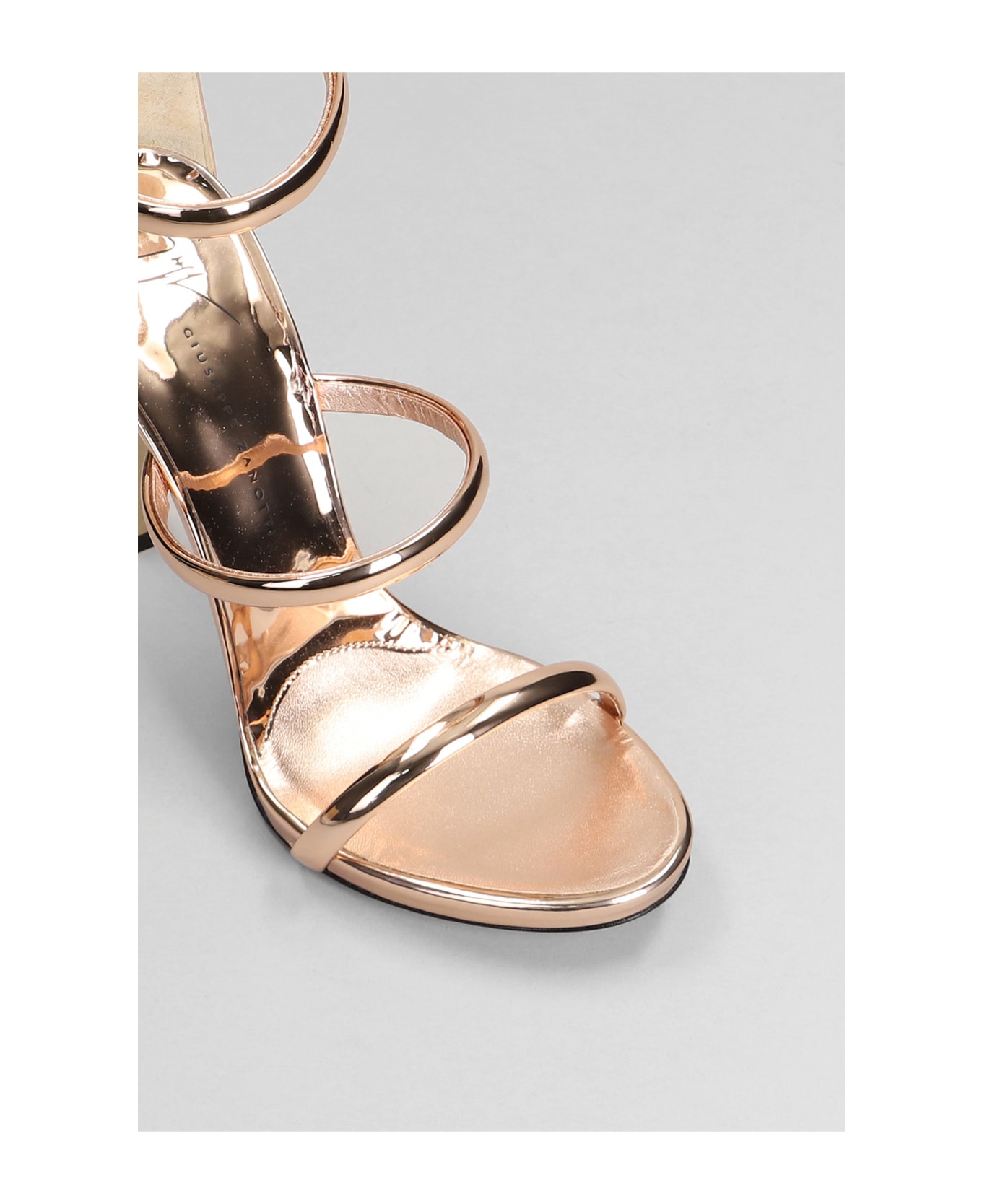 Giuseppe Zanotti Harmony Sandals In Copper Patent Leather - copper