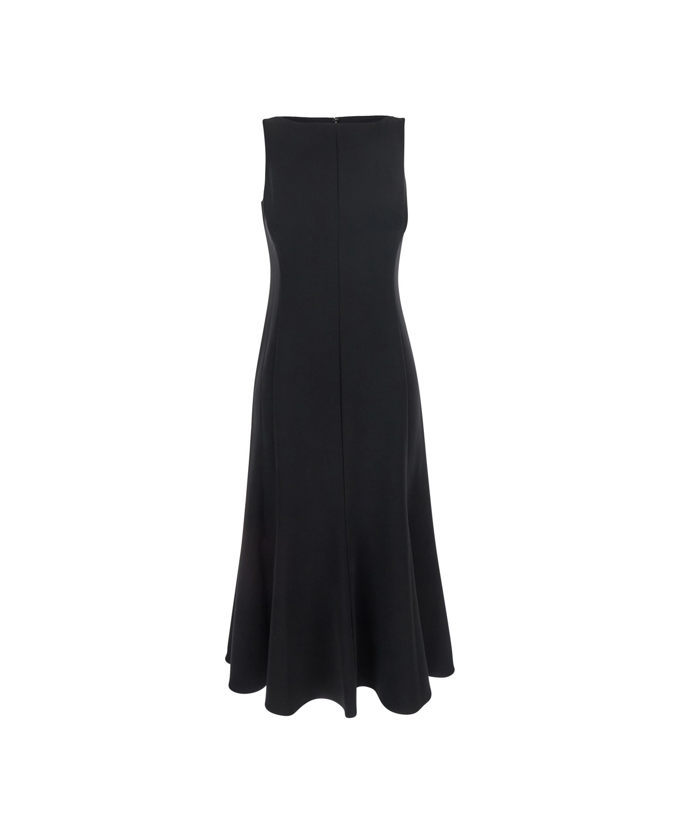 Theory 'mermaid' Black Sleeveless Dress With Round Neck In Tech Fabric Woman - Black