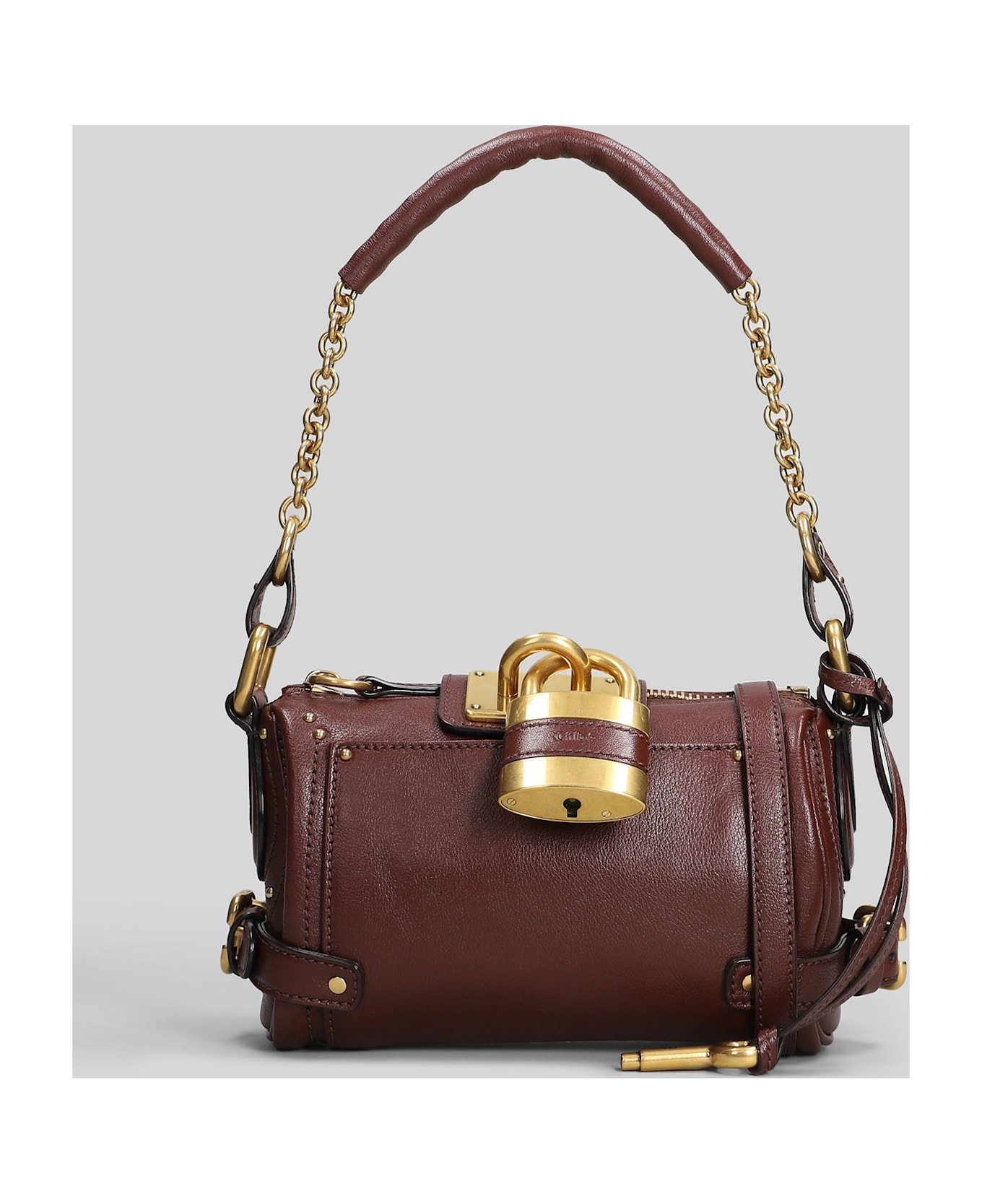 Chloé Paddington Shoulder Bag In Brown Leather - brown