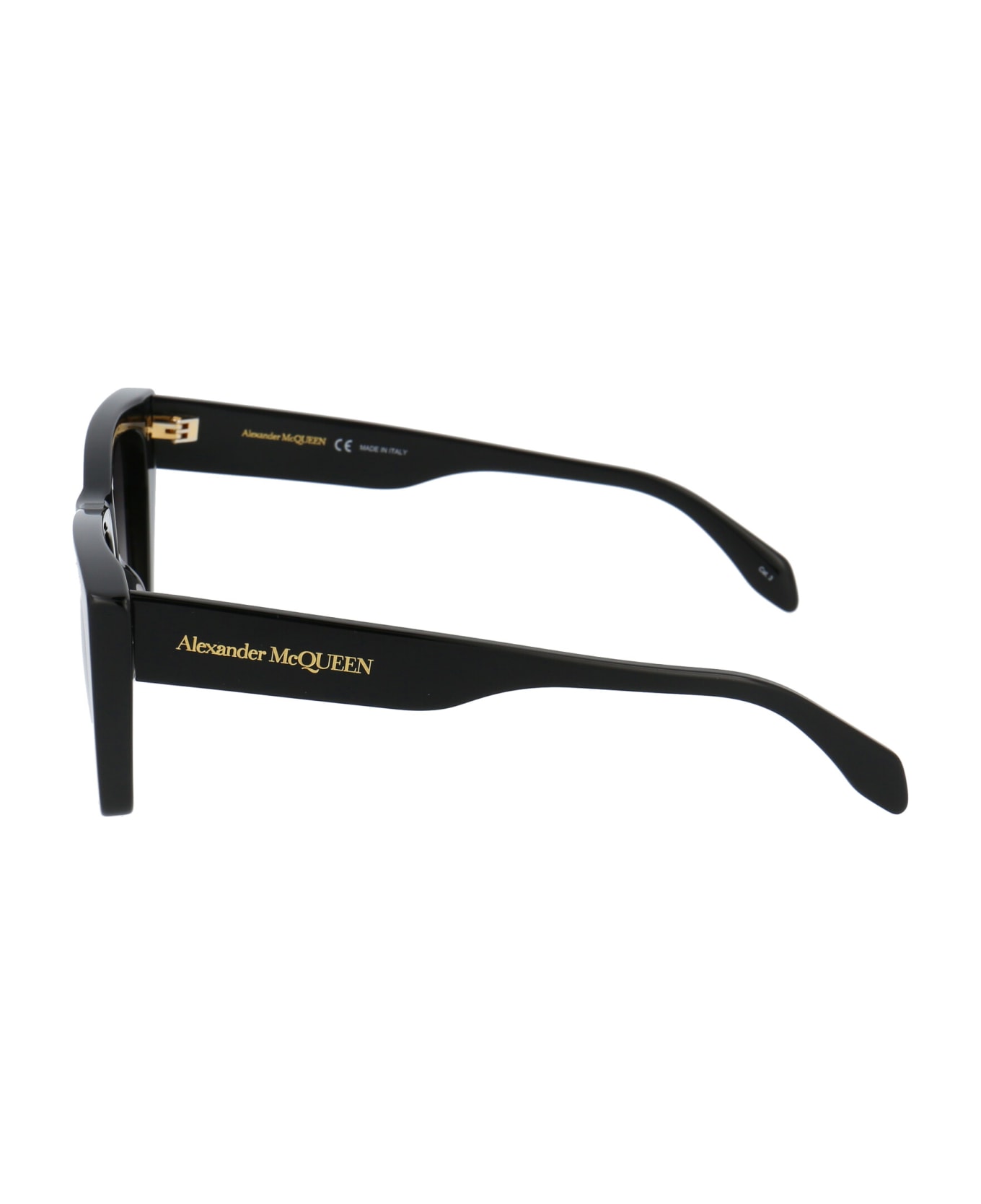Alexander McQueen Eyewear Am0299s Sunglasses - 001 BLACK BLACK GREY