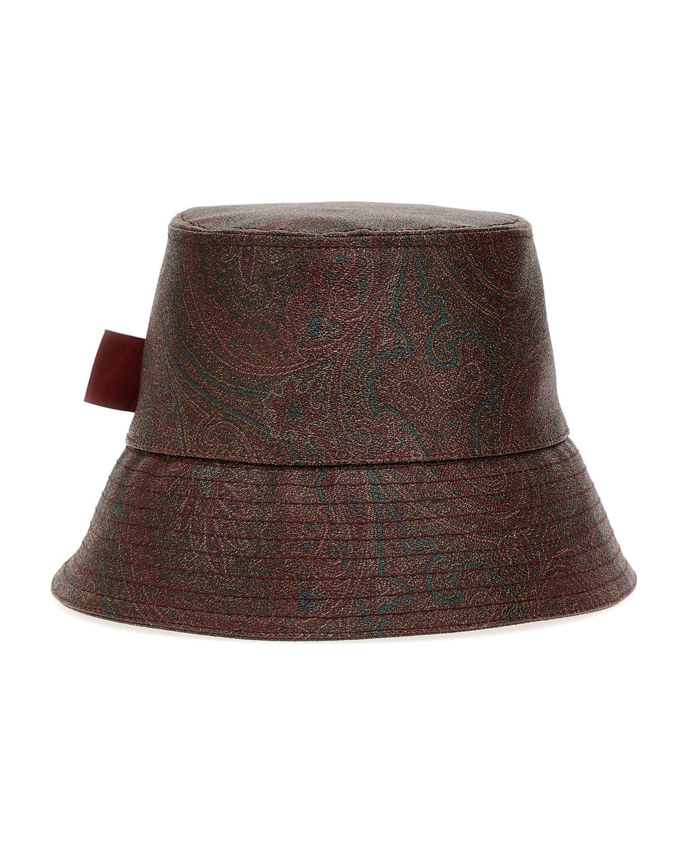 Etro Black Version Paisley Bucket Hat In Red - Red