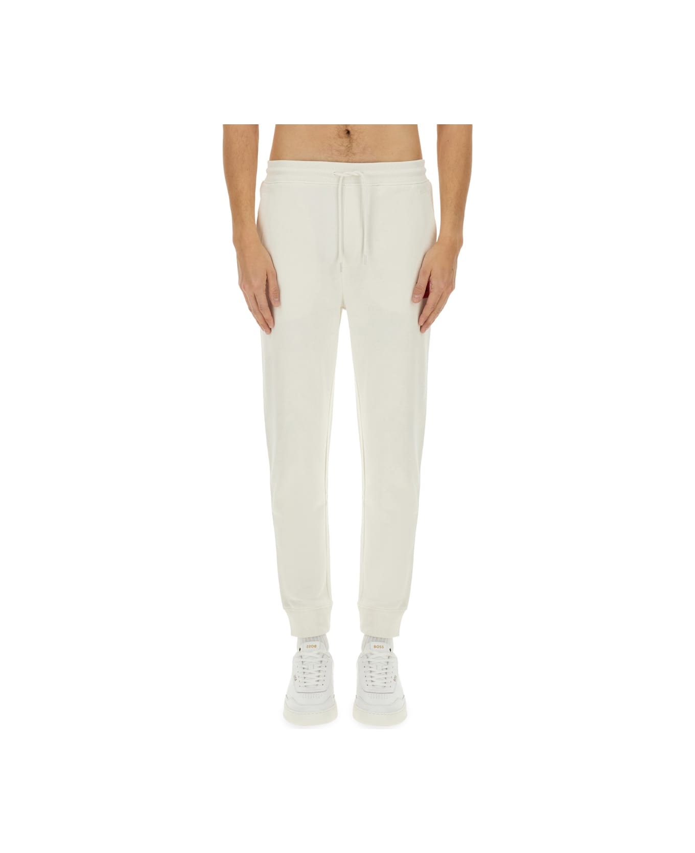 Hugo Boss Cotton Jogger Pants - WHITE