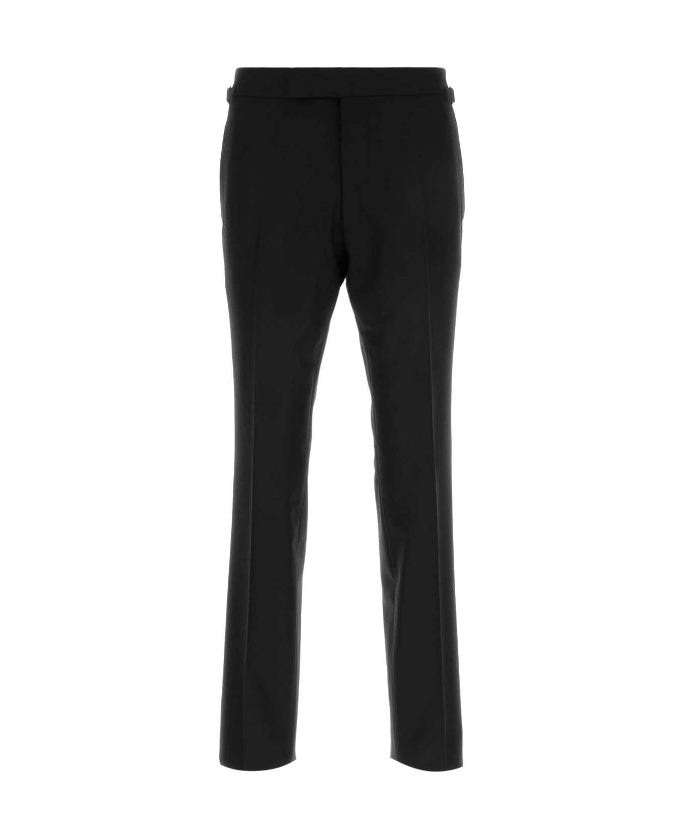 Tom Ford Black Stretch Wool Pant - BLACK