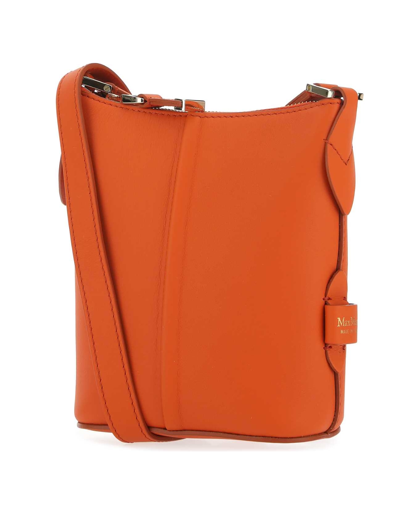Max Mara Orange Leather Riviers Crossbody Bag - 022