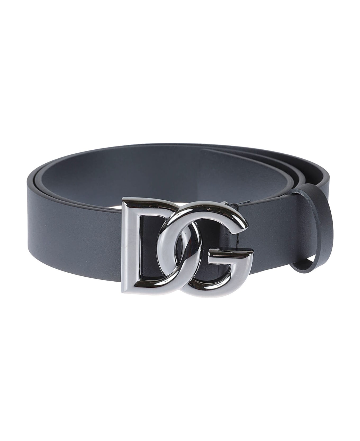 Dolce & Gabbana Logo Buckled Belt - Black