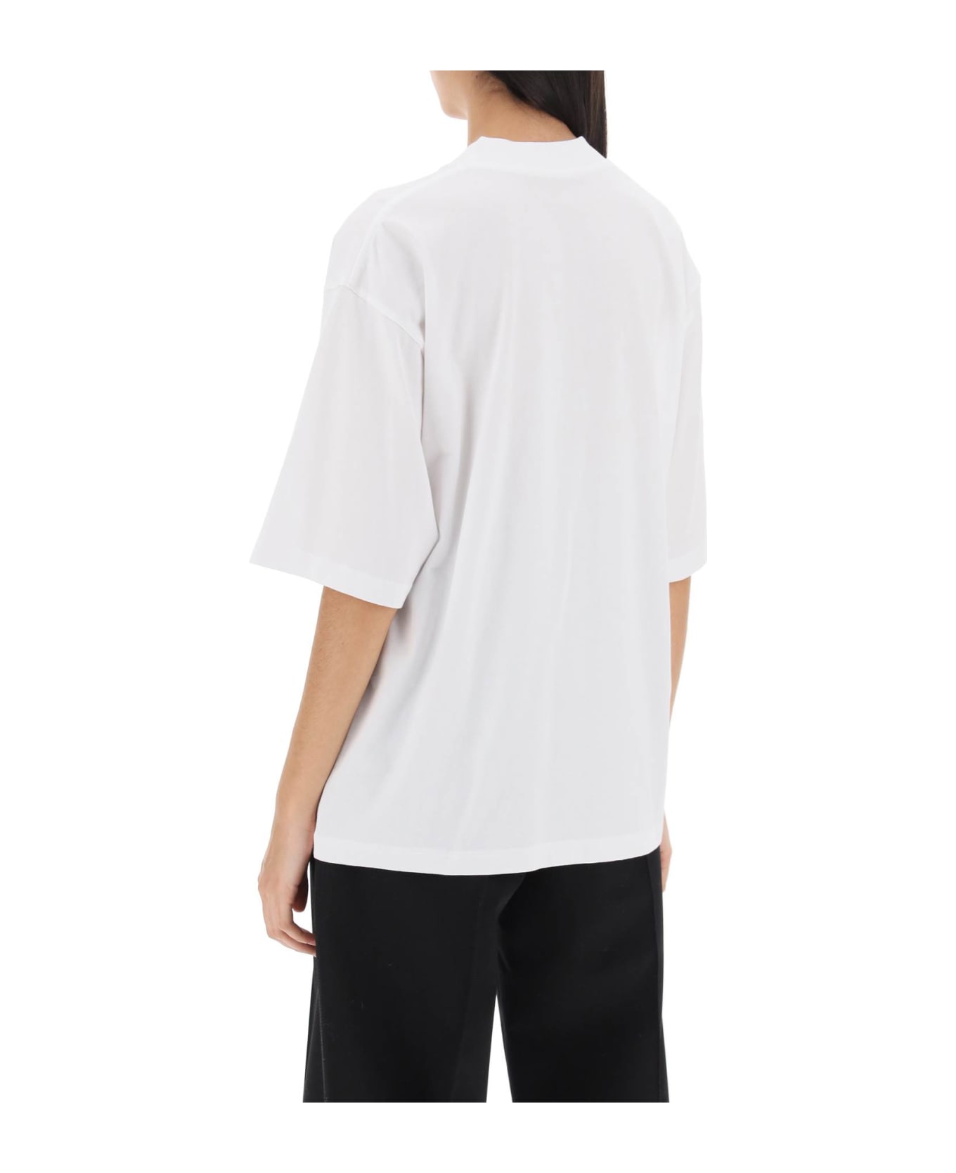 Marni White T-shirt With Logo In Organic Cotton - LILY WHITE (White)