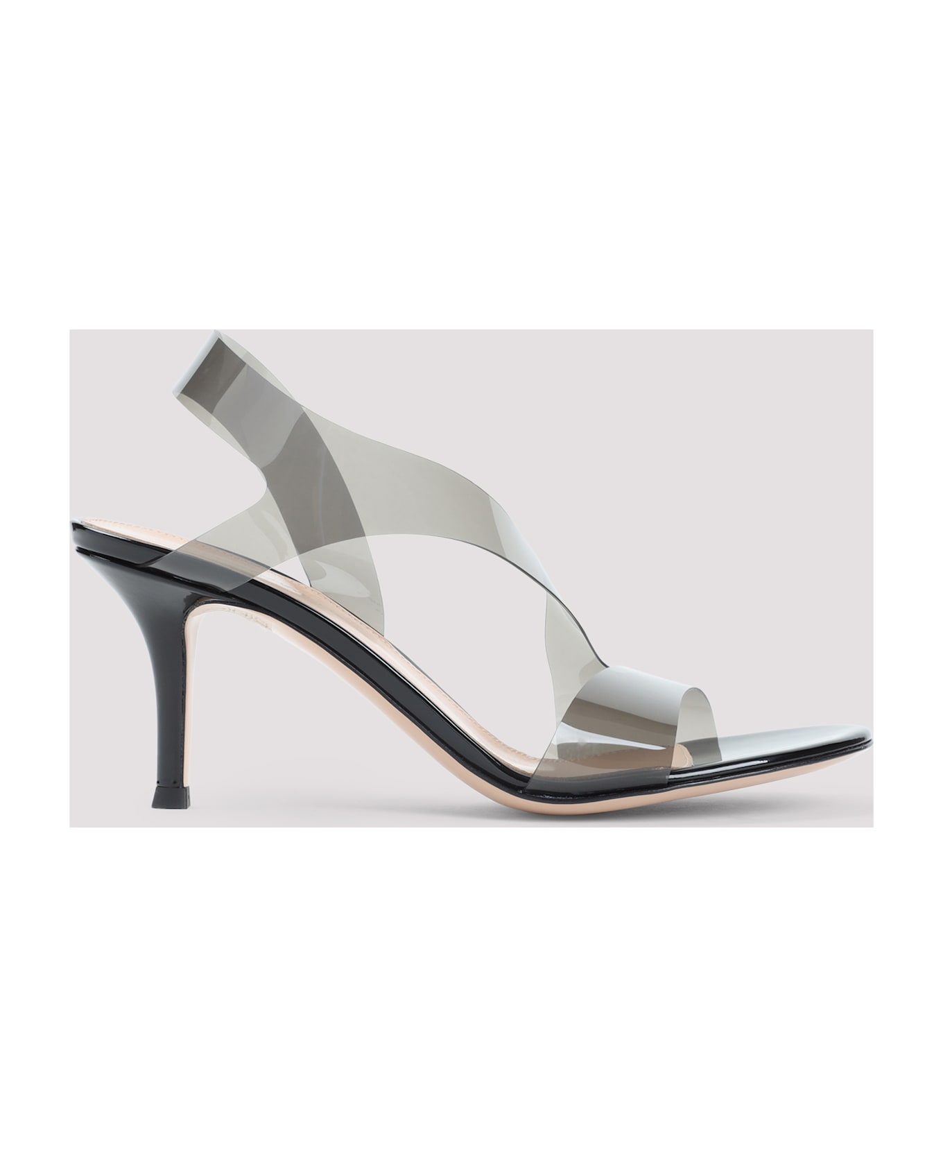 Gianvito Rossi Pvc Metropolis Sandals - Fune Fume Black
