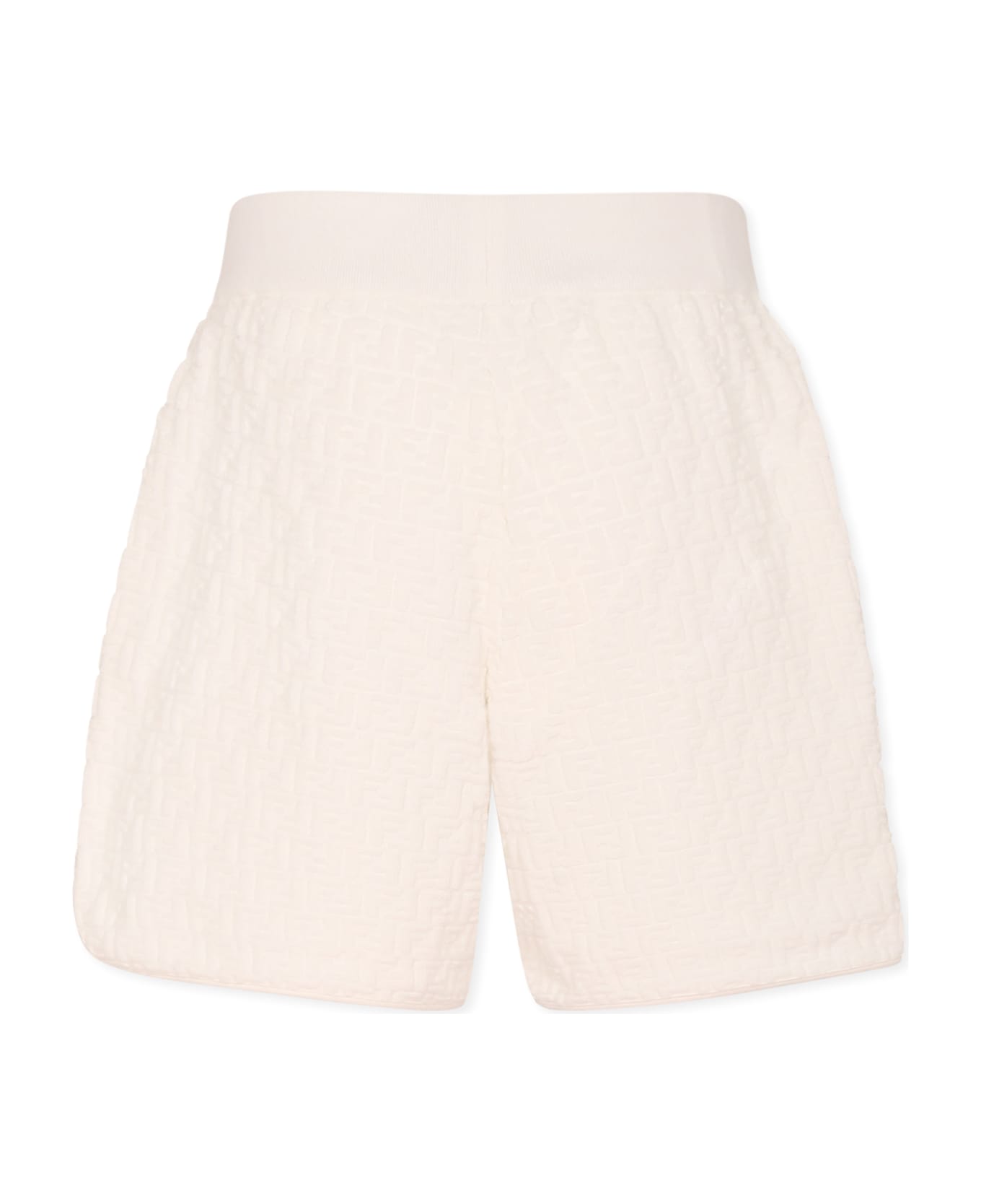 Fendi White Shorts For Boy With Ff - White
