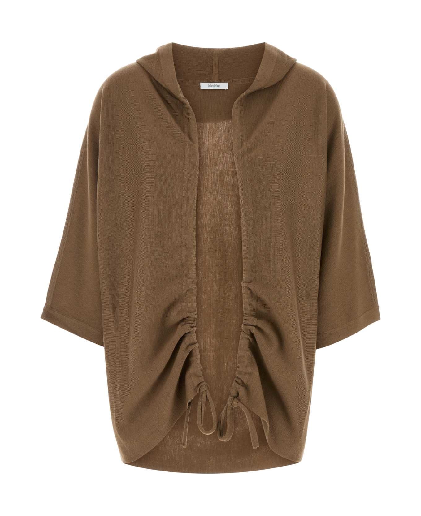 Max Mara Brown Wool Aster Cardigan - Brown