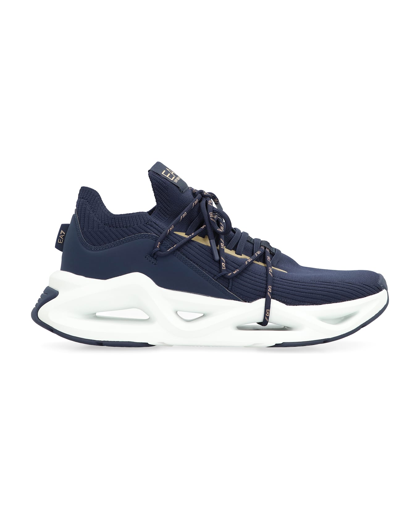 EA7 Knit Low-top Sneakers - blue