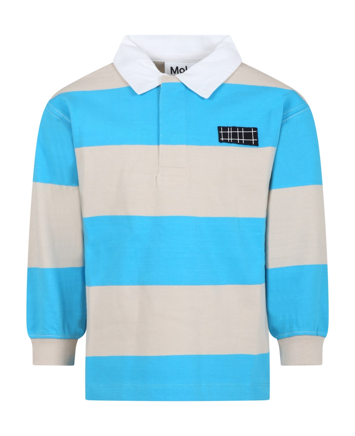 Molo Light Blue Polo Shirt For Boy - Multicolor