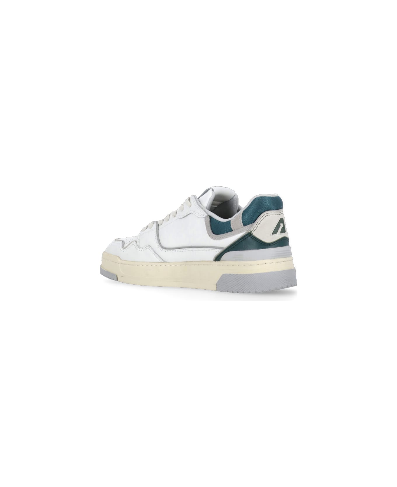 Autry Clc Leather Trainers - White/green スニーカー