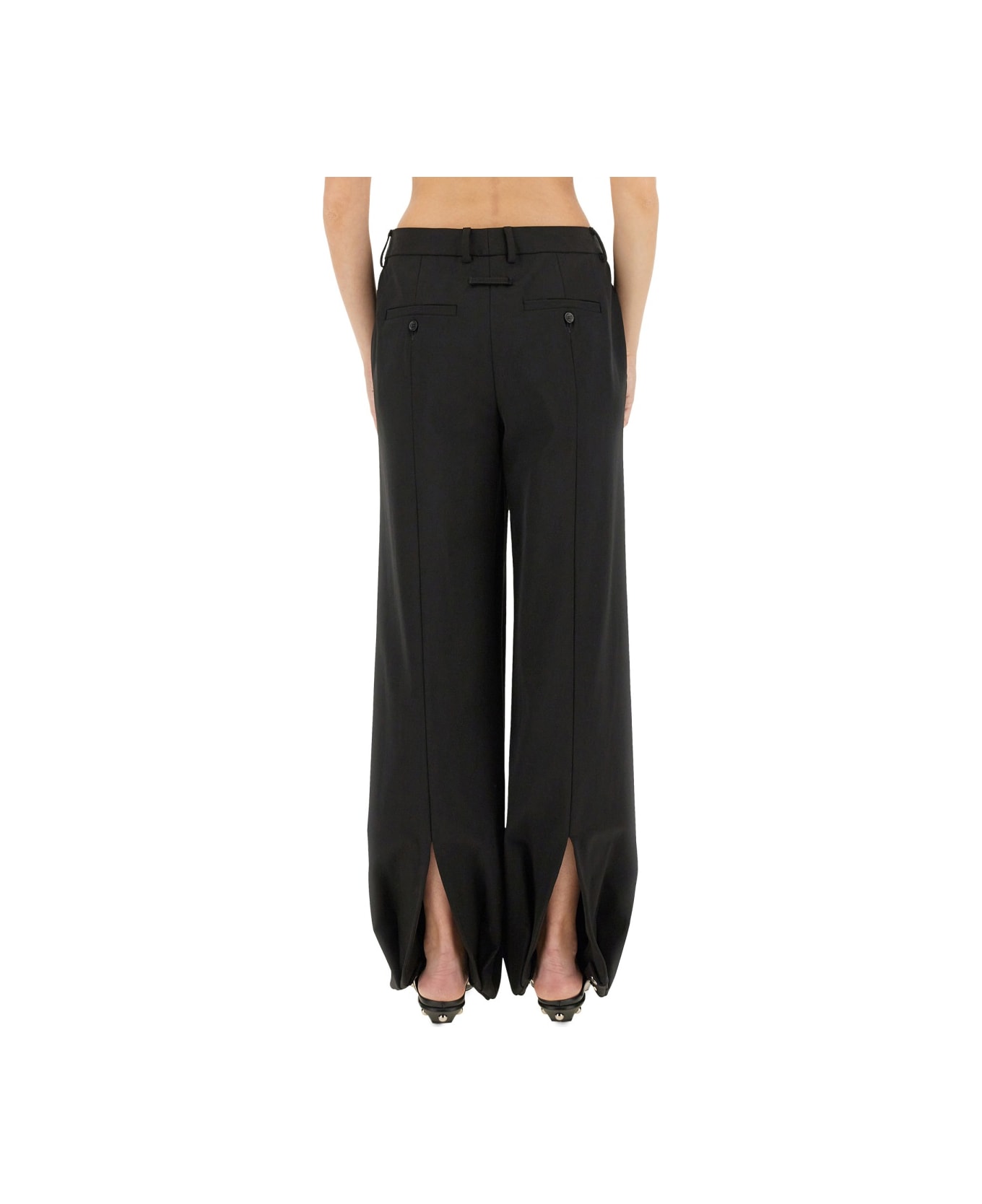Jean Paul Gaultier Pants With Stirrup - BLACK