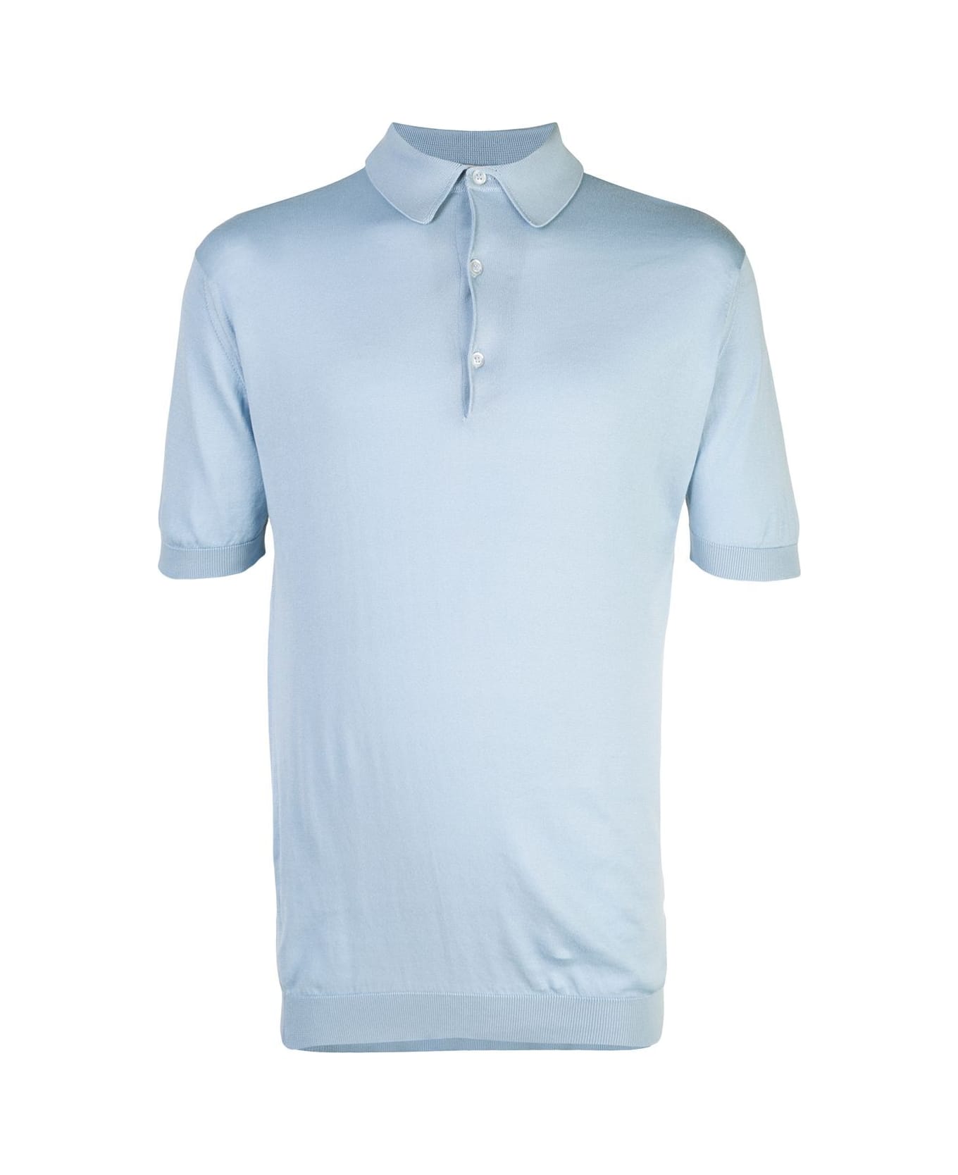 John Smedley Adrian Short Sleeves Shirt - Mirage Blue シャツ