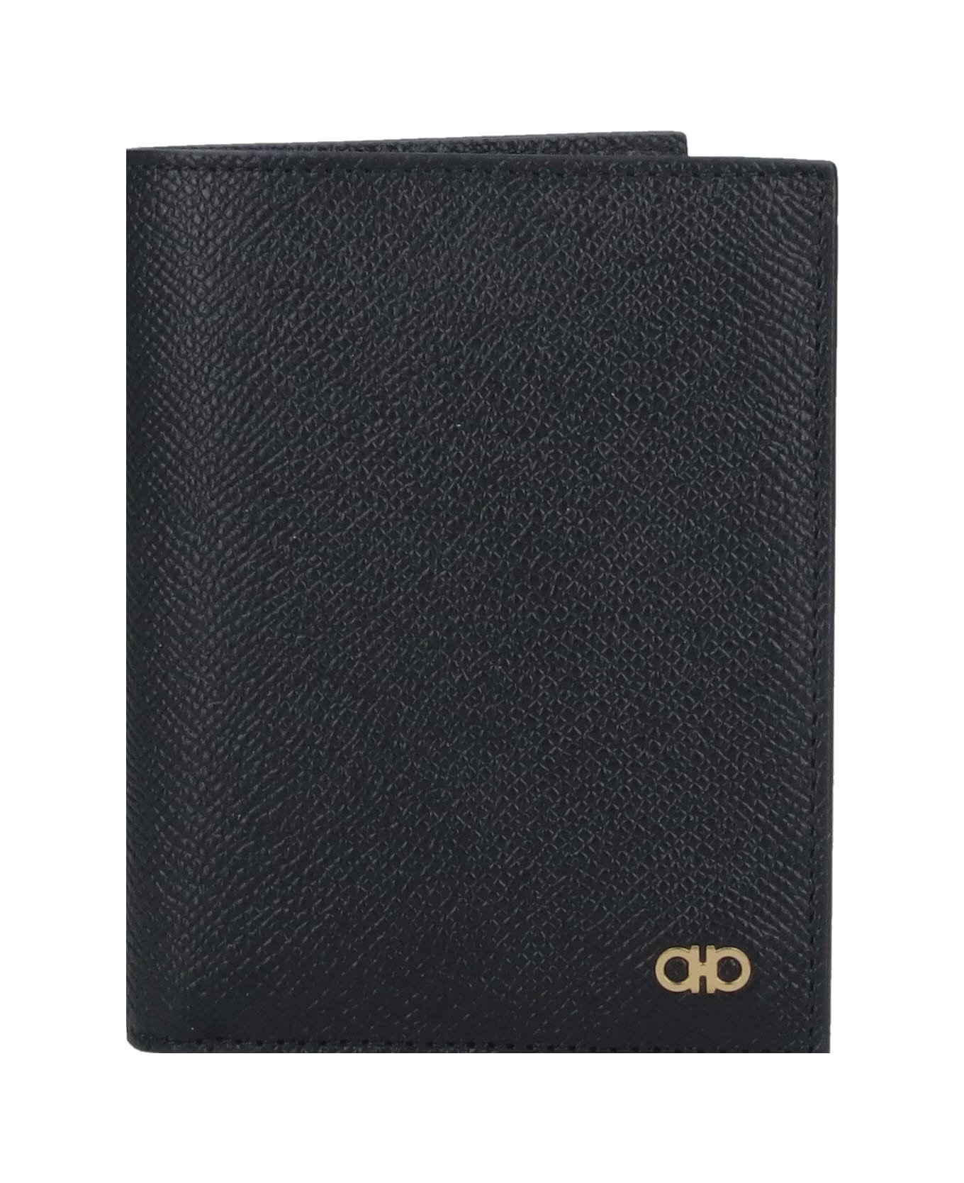 Ferragamo Compact Wallet "gancini" - Black  