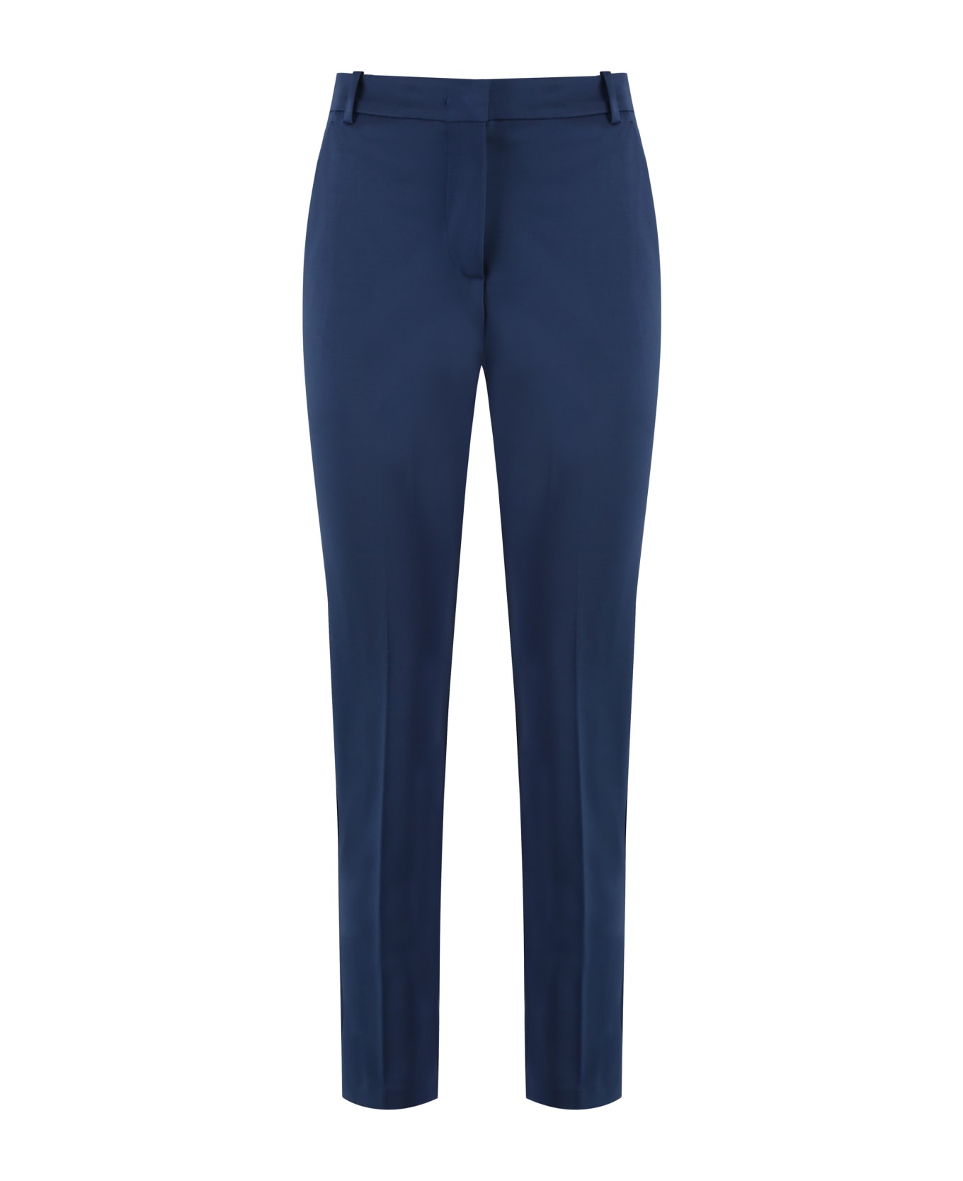 Pinko Slim Fit Plain Cropped Trousers - blue