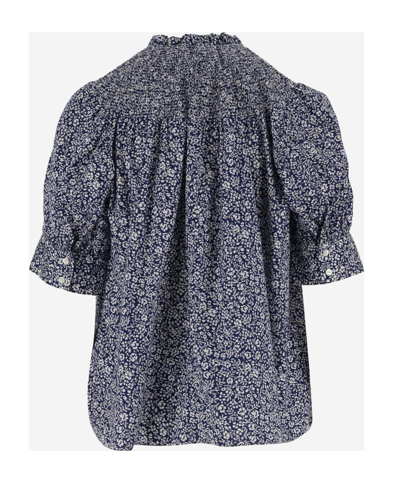 Polo Ralph Lauren Cotton Shirt With Floral Pattern - Red ブラウス