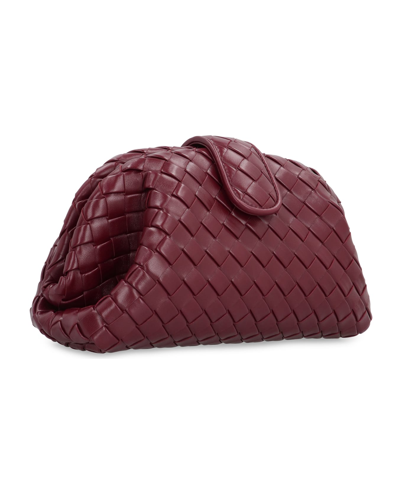 Bottega Veneta Teen Lauren 1980 Clutch - BORDEAUX