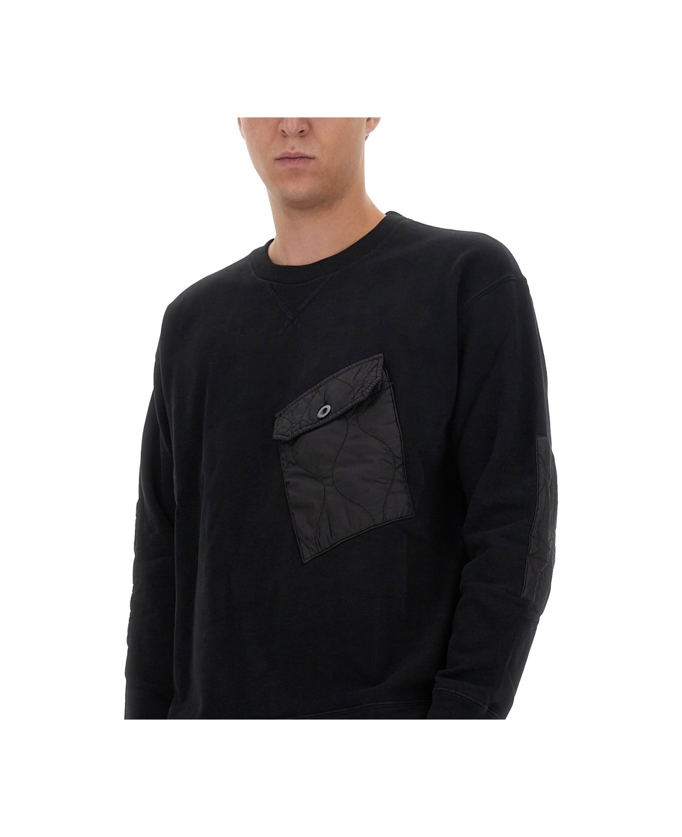 Ten C Sweatshirt With Logo - BLACK