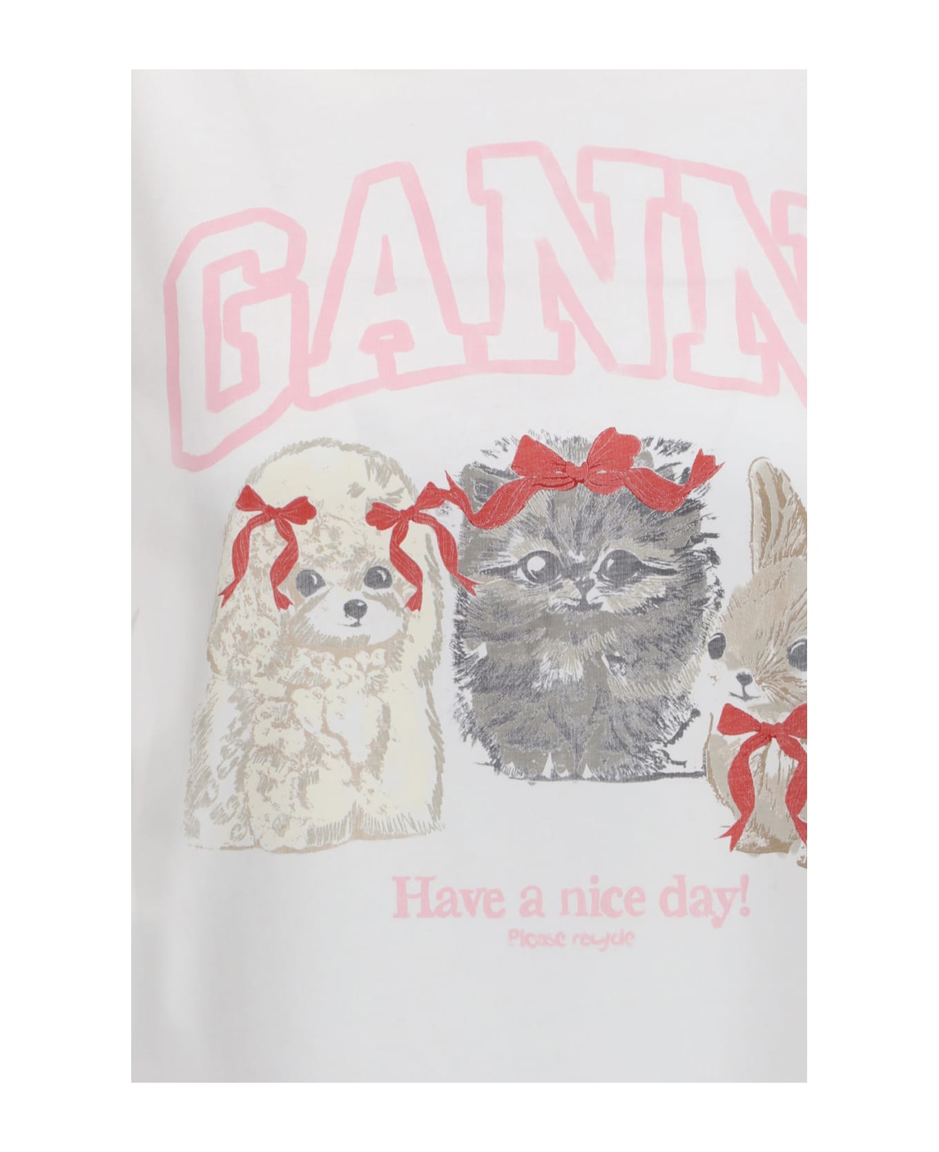 Ganni Animals Print T-shirt