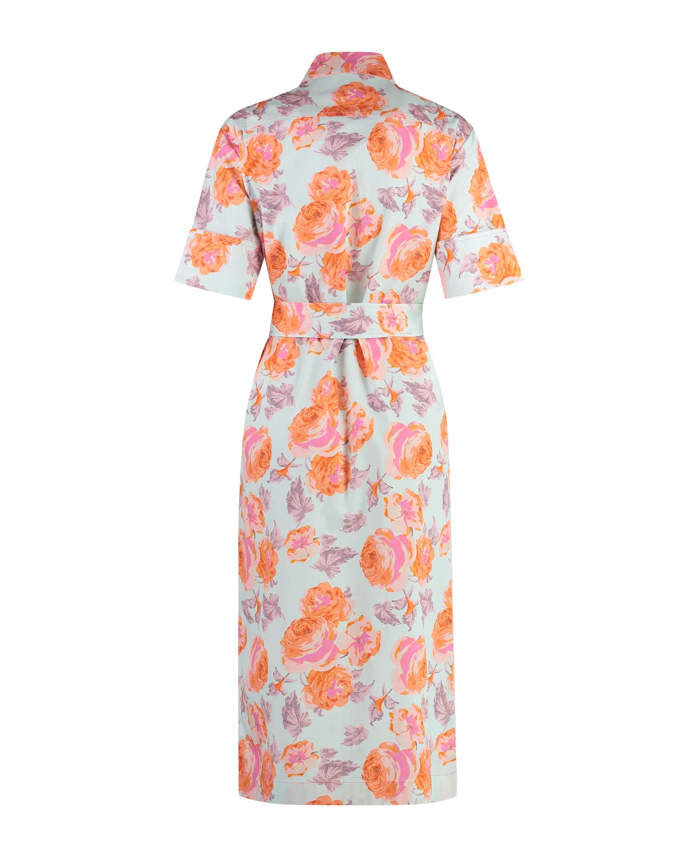 Alfieri 
St.John Belted Shirtdress - Light Blue