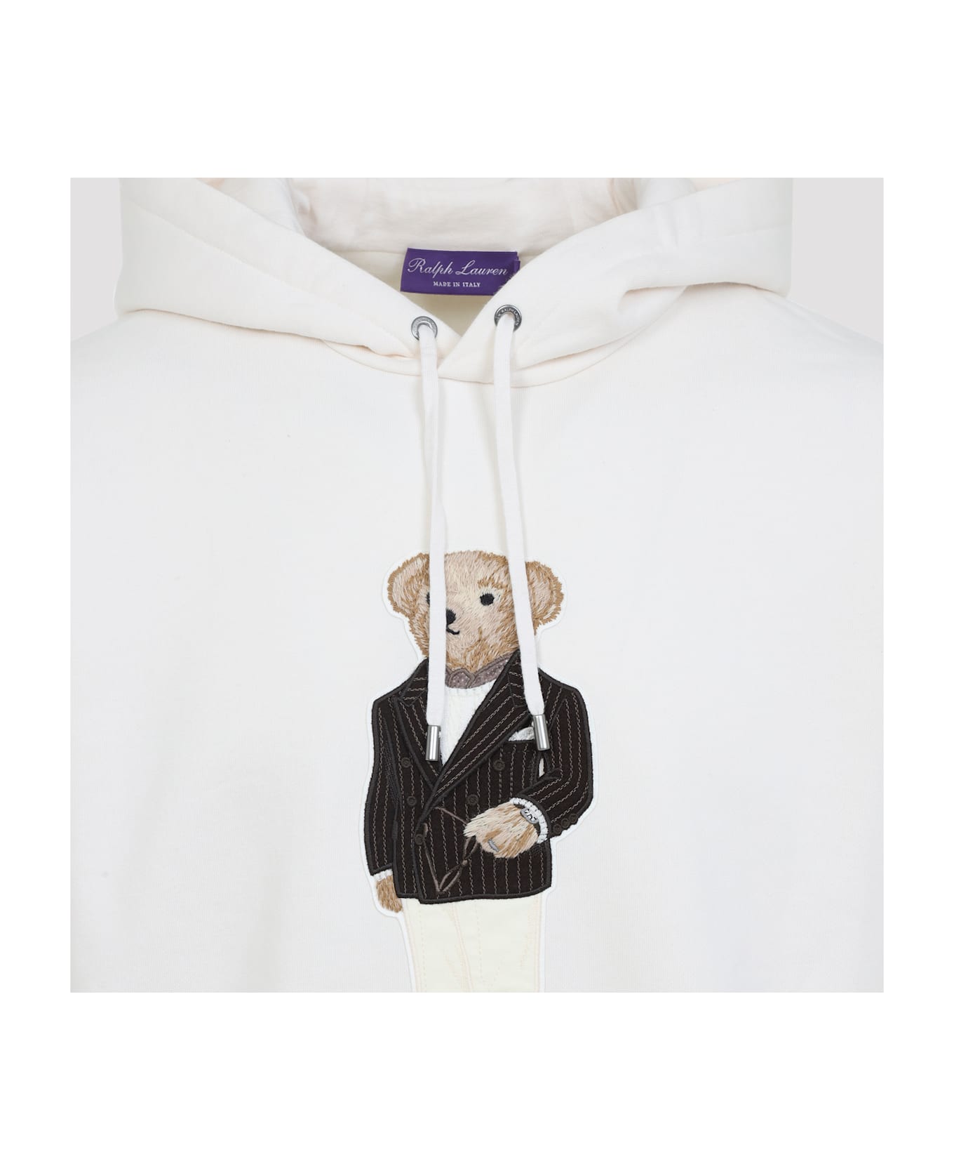 Ralph Lauren Long Sleeve Bear Hood Pullover - Classic Cream
