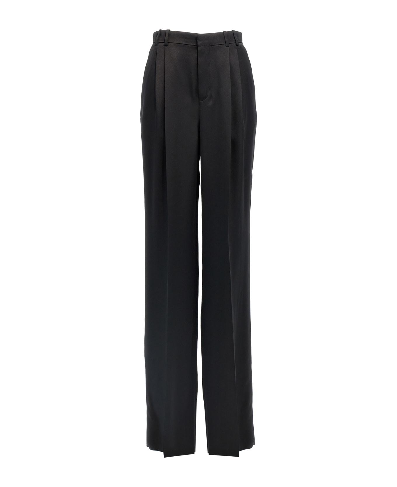 Saint Laurent Satin Pants - Black