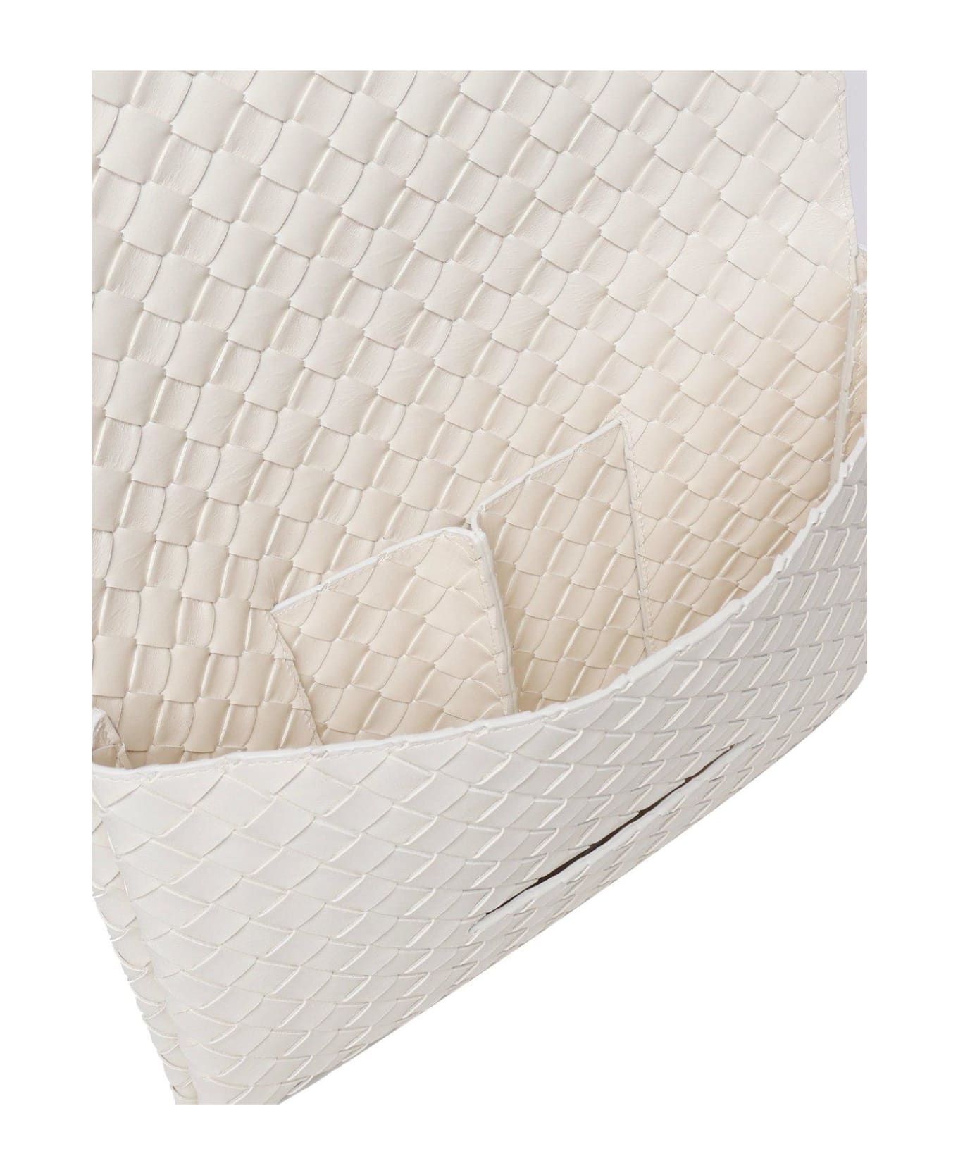 Bottega Veneta Origami Large Clutch Bag - White クラッチバッグ