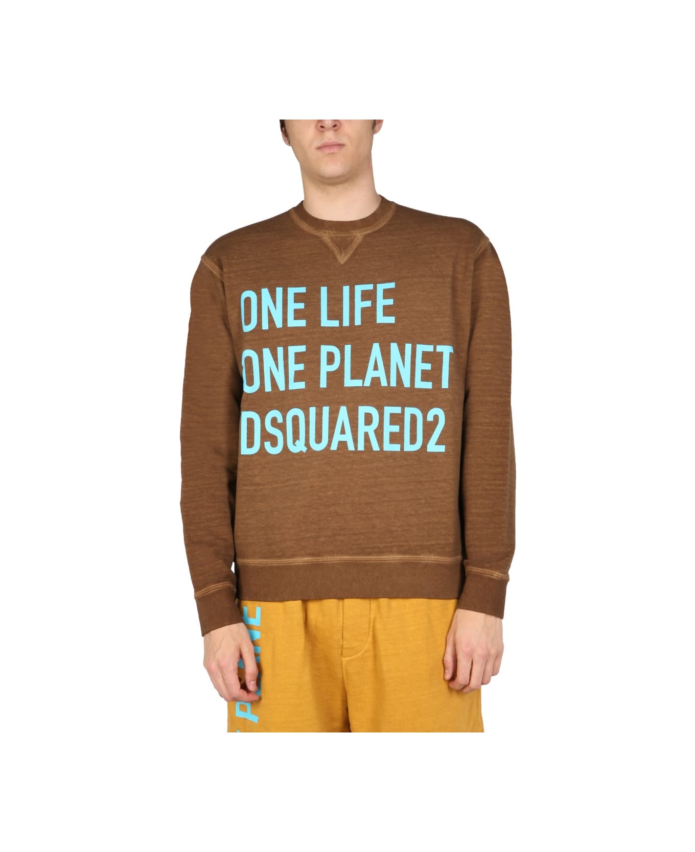 Dsquared2 "one Life One Planet" Sweatshirt - BROWN