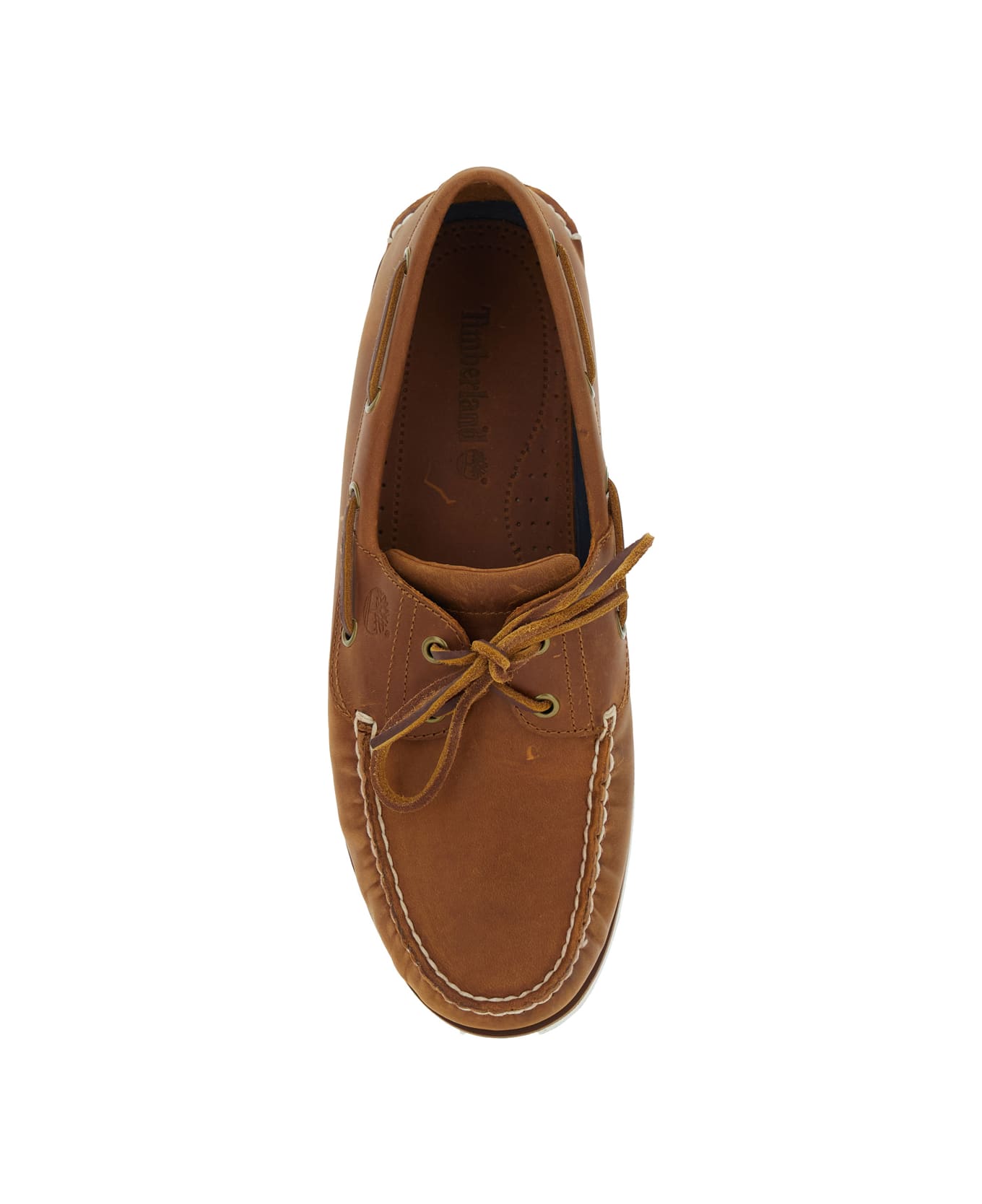 Timberland Brown Loafers With Bow Detail On The Front And Embossed Logo On The Side In Leather Man - Brown