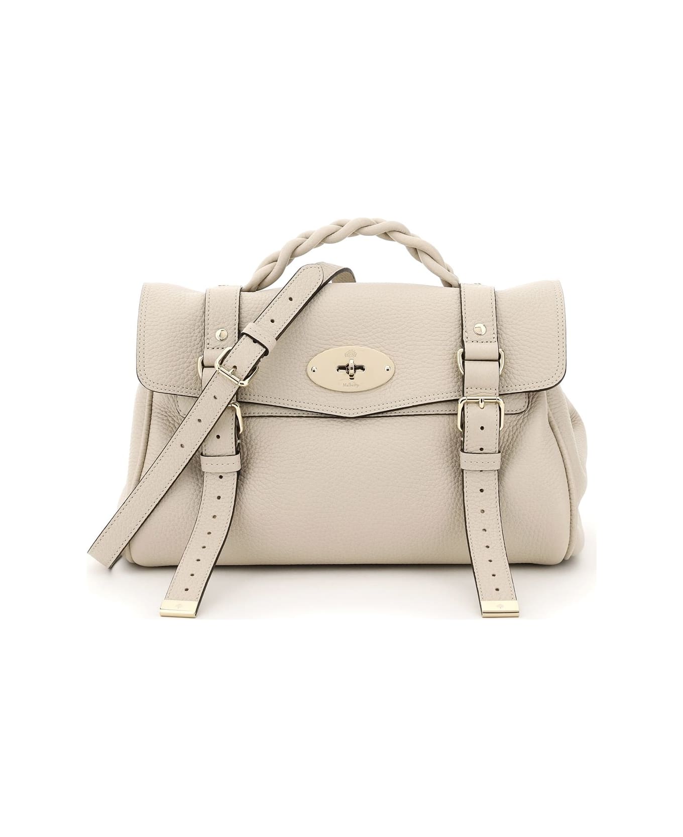 Mulberry Alexa Medium Hammered Leather Bag - WHITE