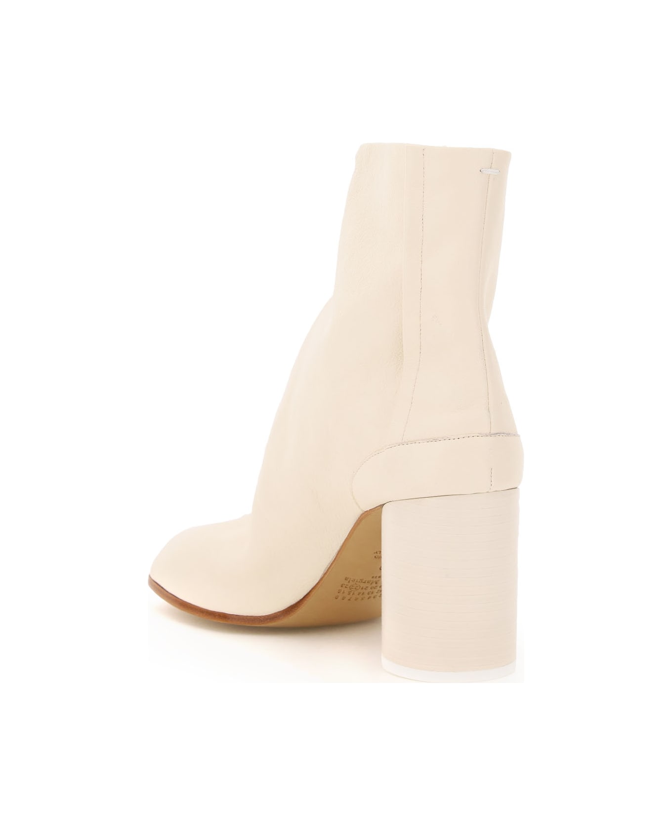 Maison Margiela Tabi Leather Ankle Boots - White
