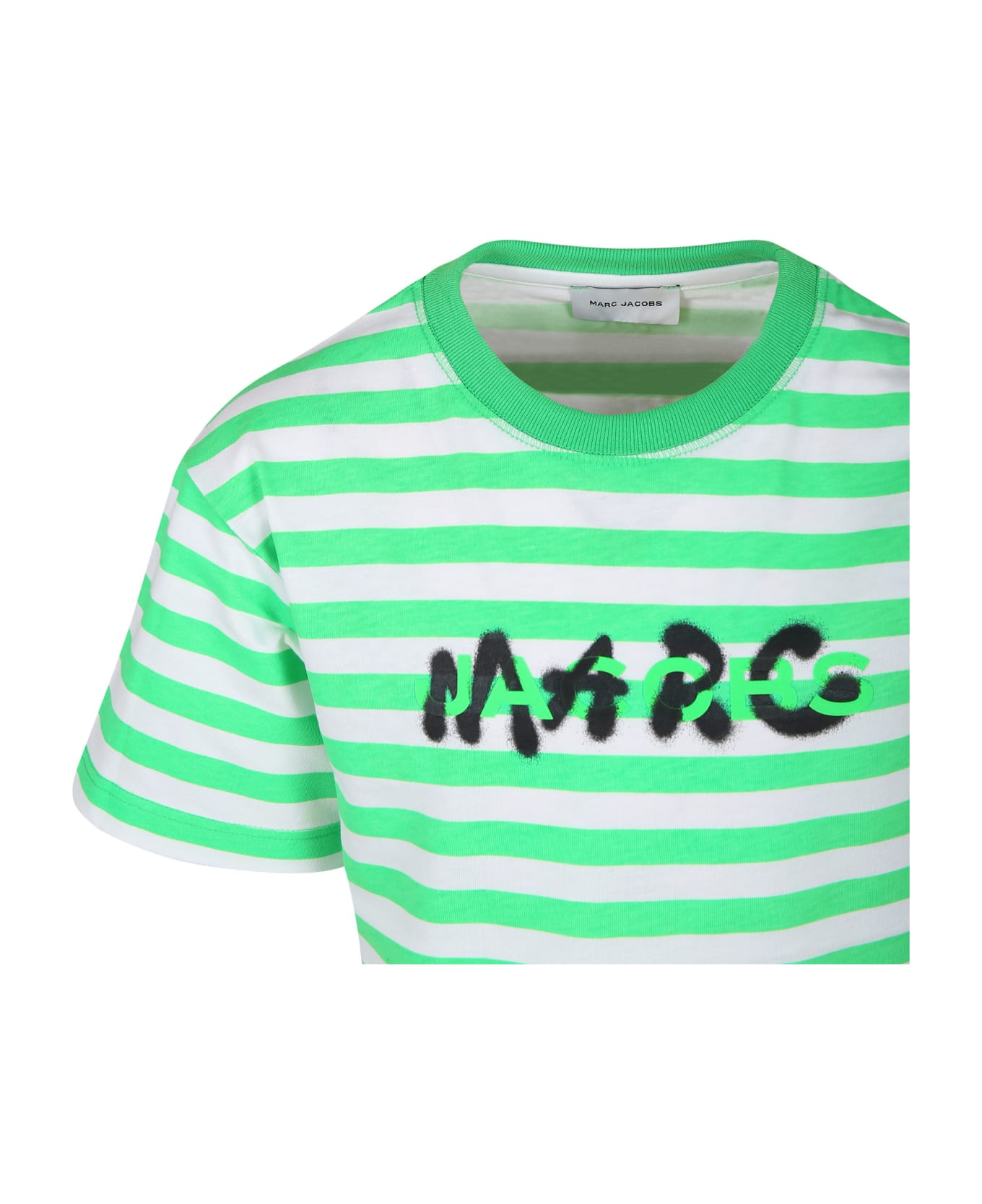 Marc Jacobs Green T-shirt For Kids With Logo - Green