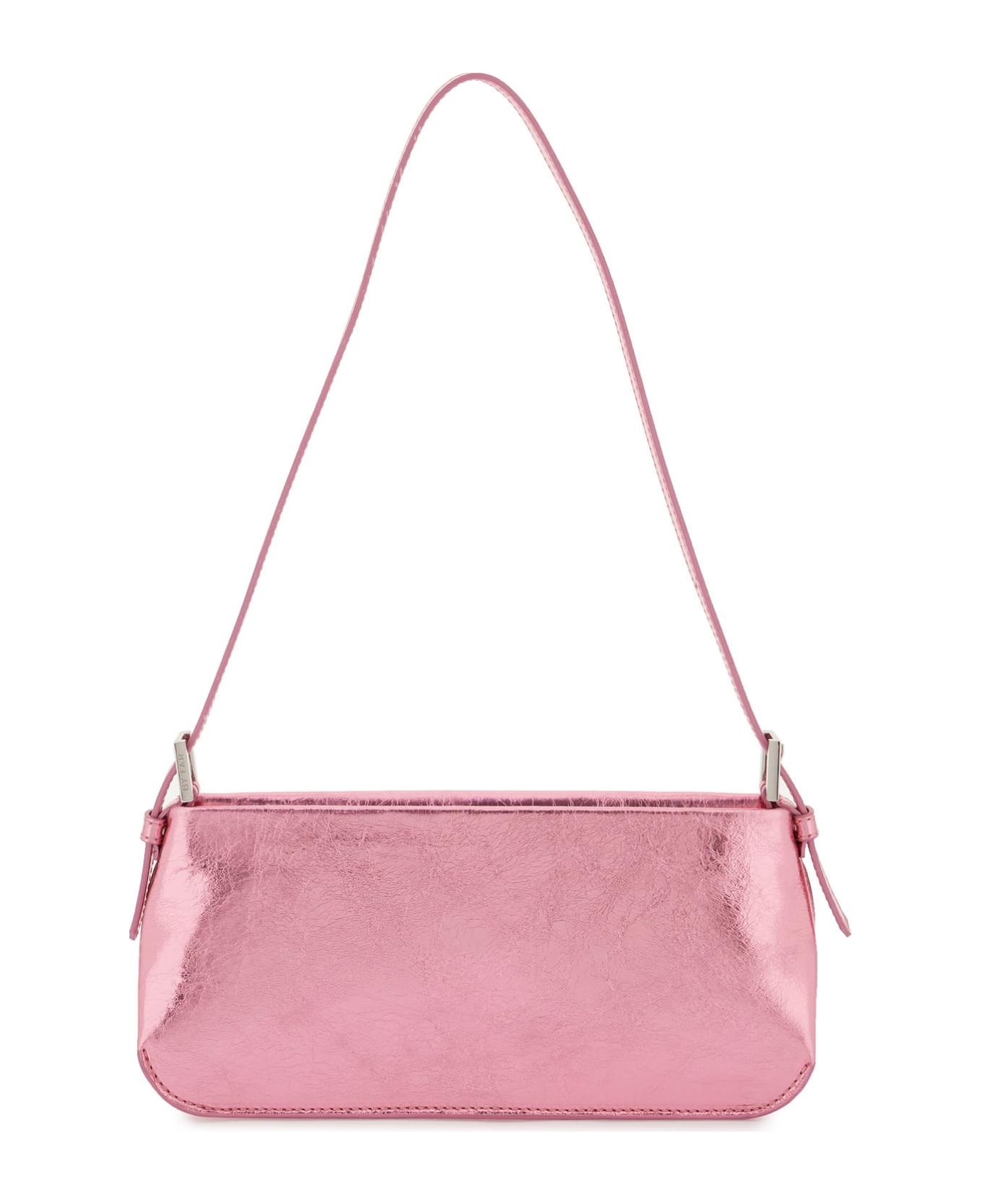 BY FAR Metallic Leather 'dulce' Shoulder Bag - LIPSTICK (Pink)