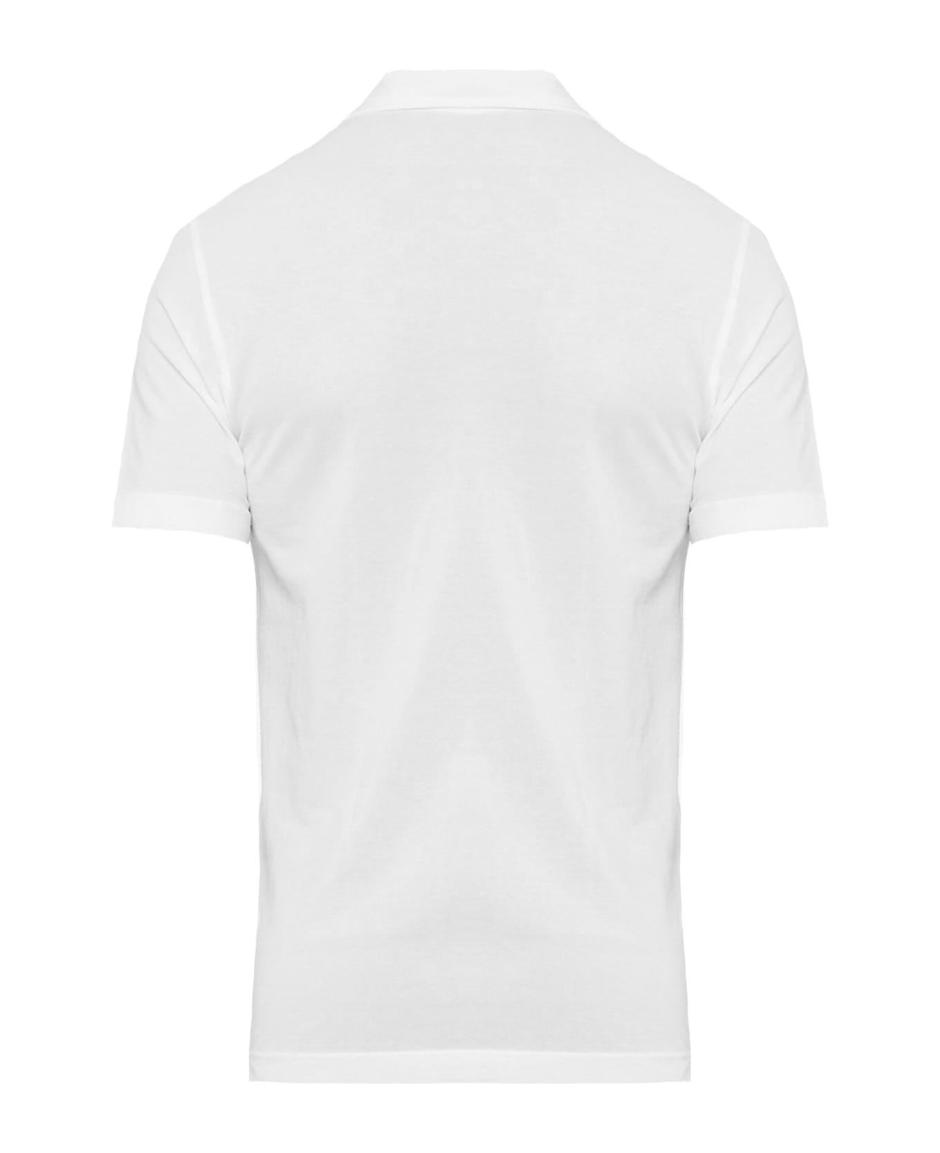 Drumohr White Cotton Polo Shirt - White