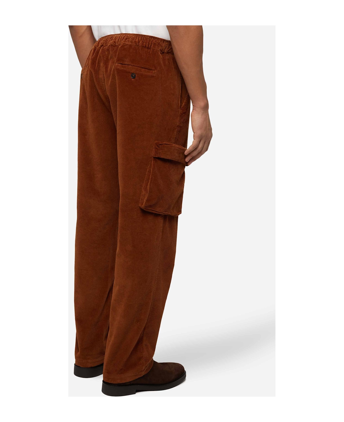 MC2 Saint Barth Camel Corduroy Cargo Pants Goldeck - BROWN