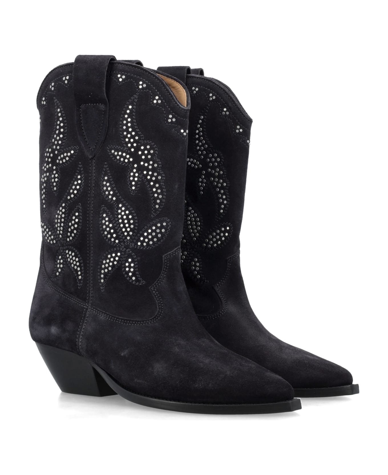 Isabel Marant Duerto Cowboy Boots - FADED BLACK SILVER