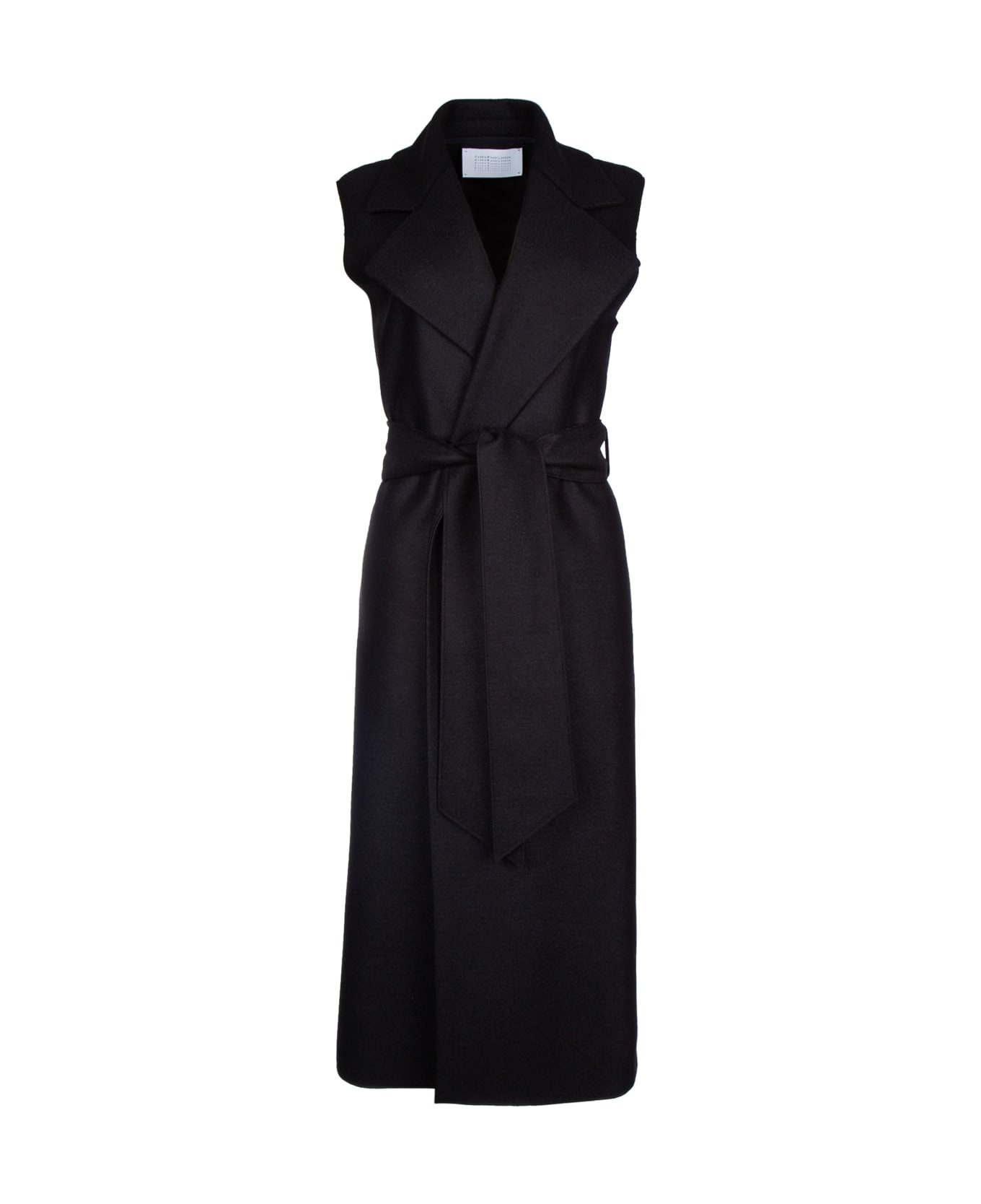 Harris Wharf London Women Clutch Vest Light Pressed Wool - Black
