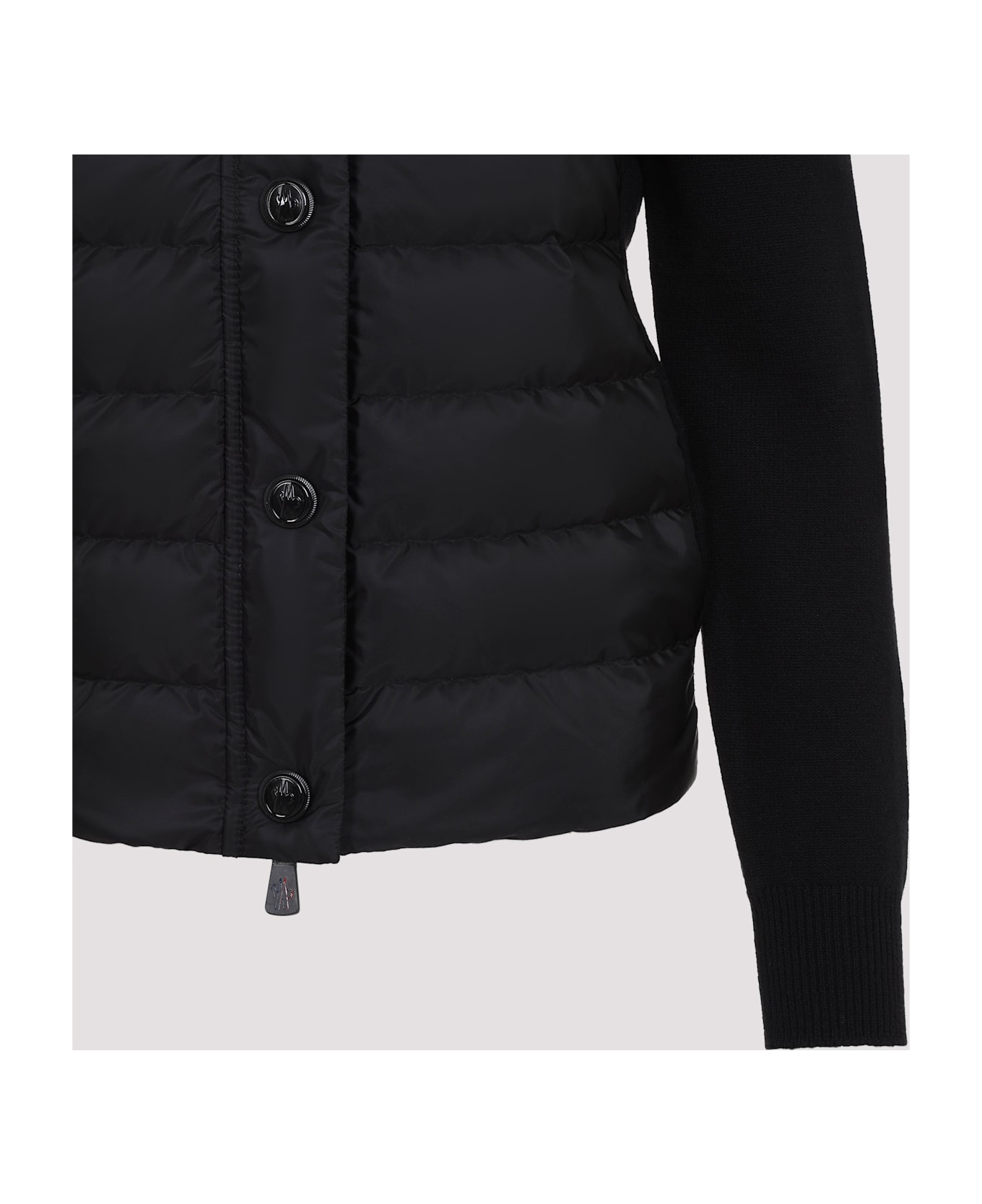 Moncler Grenoble Moncler Padded Wool Cardigan - Black