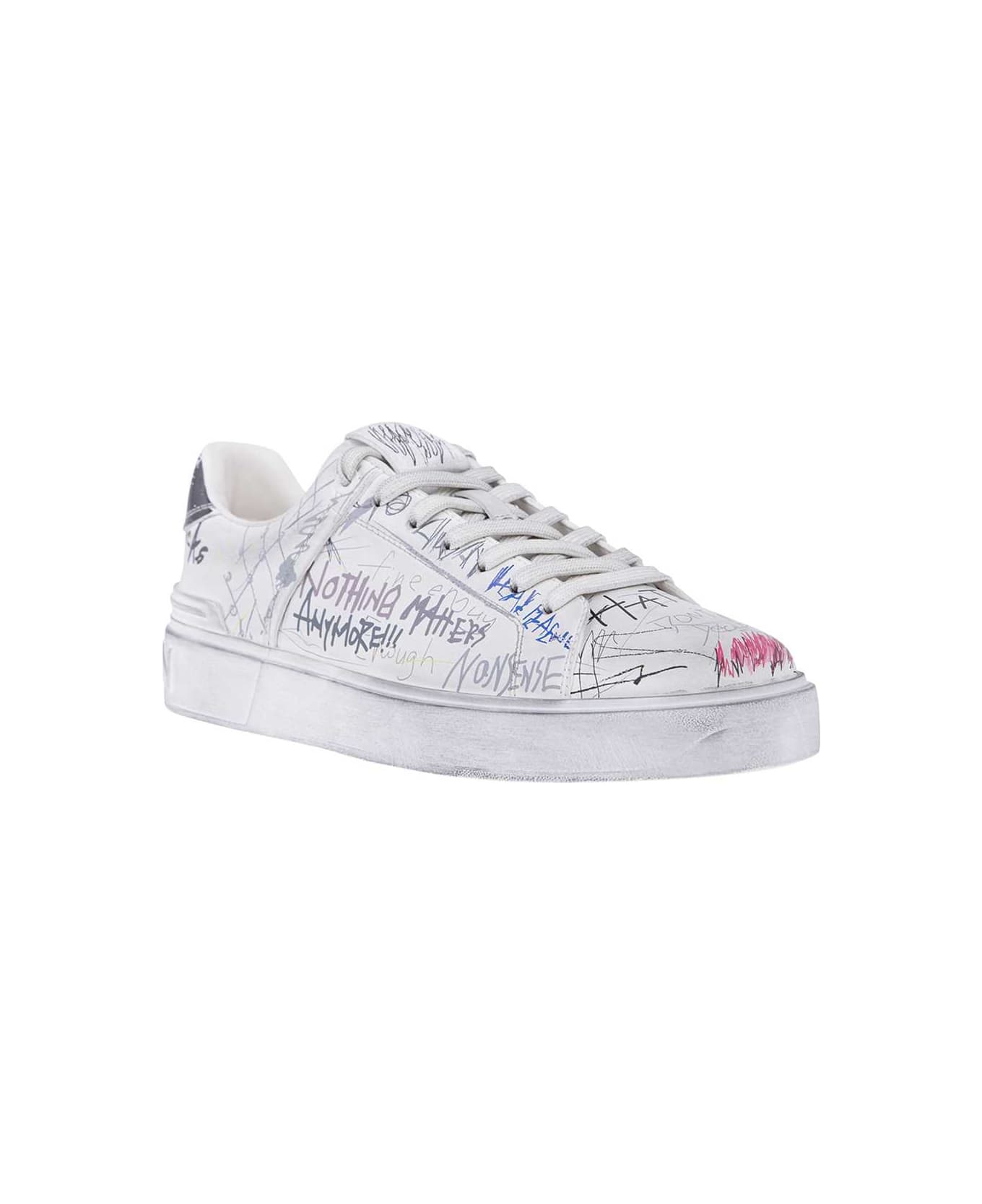 Balmain Leather Low-top Sneakers - White