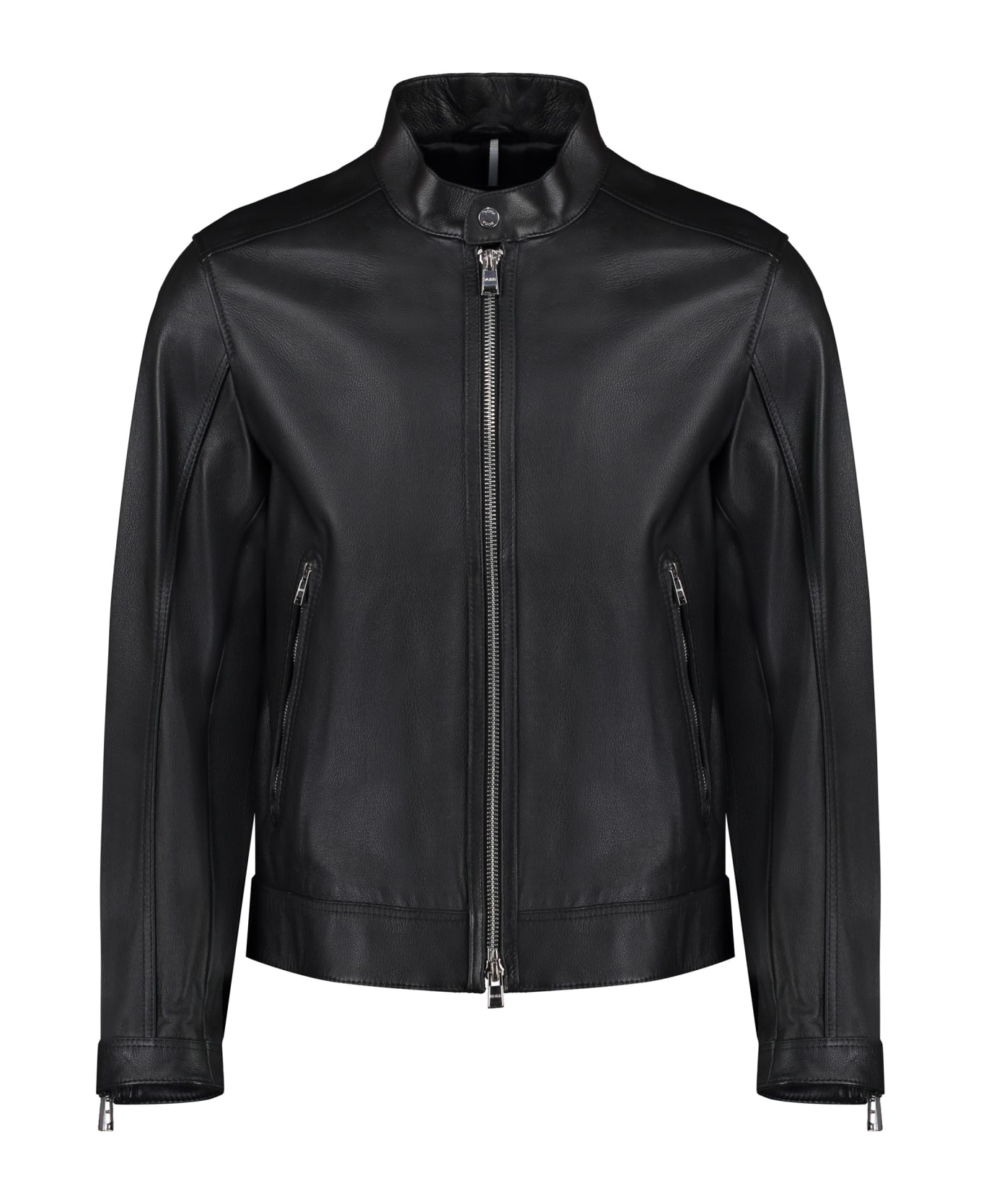 Hugo Boss Leather Jacket - Black