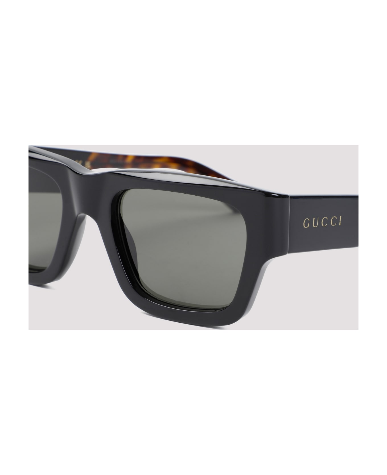 Gucci Eyewear Acetate Sunglasses - Black Havana E Grey