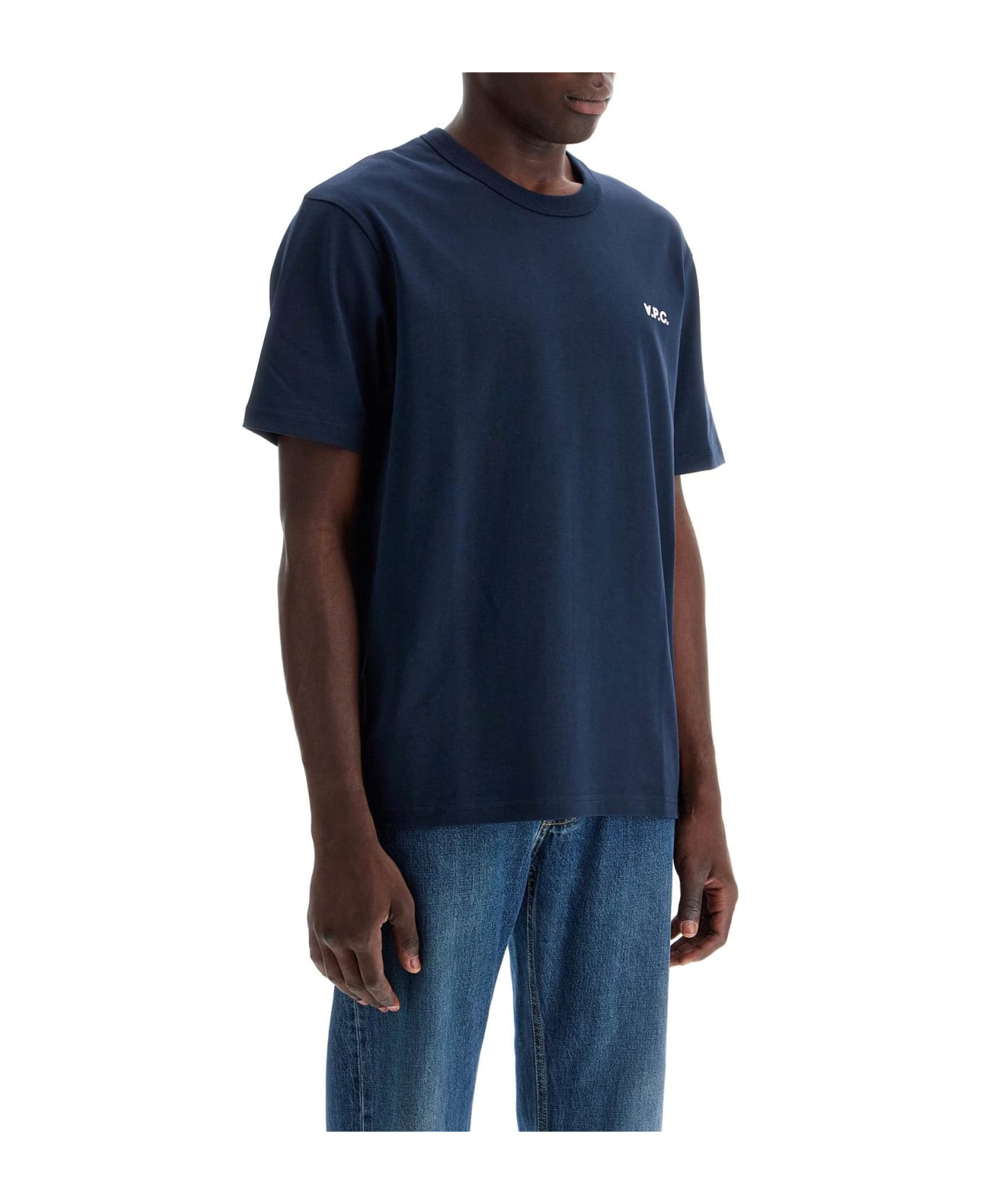 A.P.C. Cotton Crew-neck T-shirt - blue