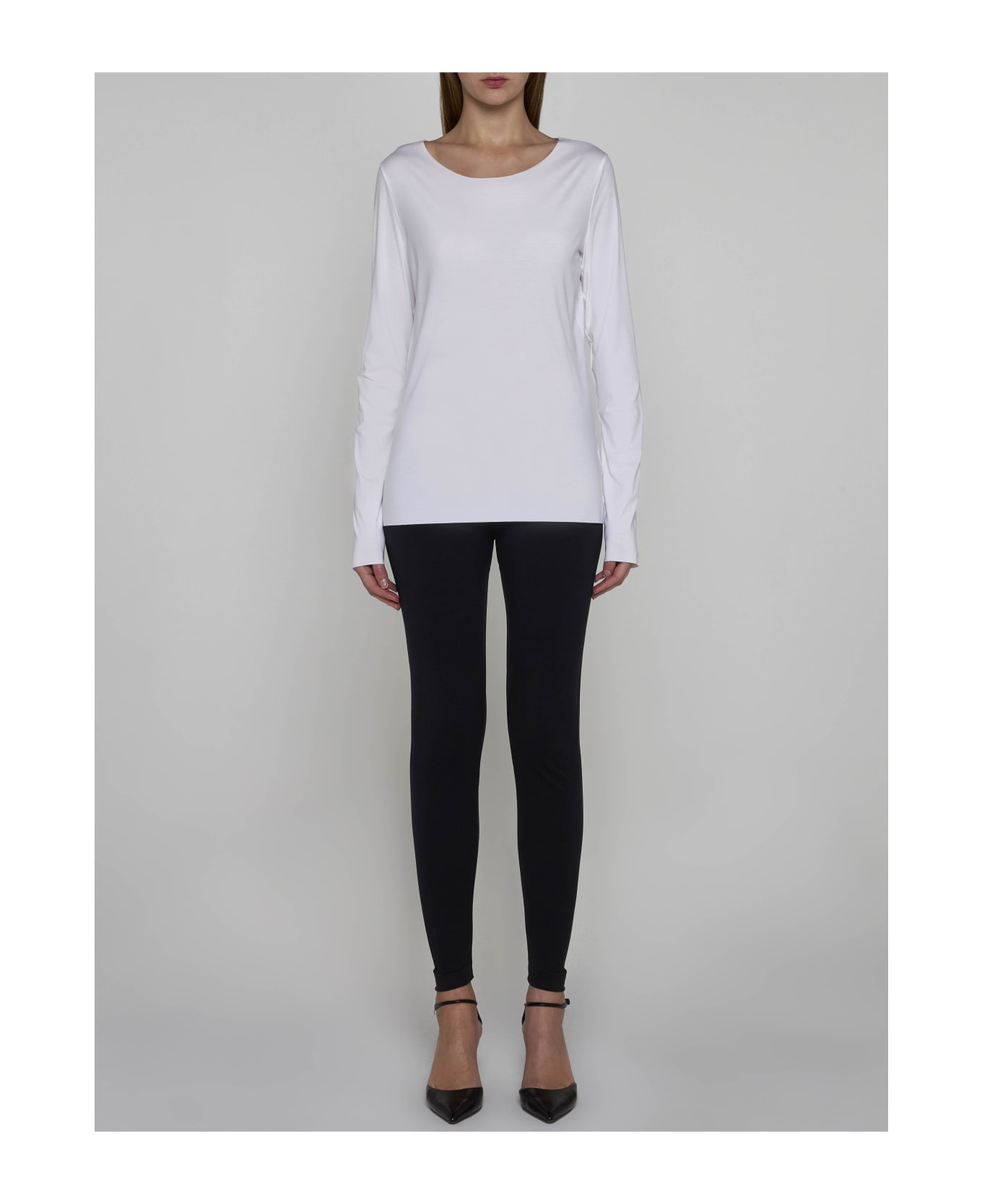 Wolford Aurora Long Sleeves Modal Top - White トップス