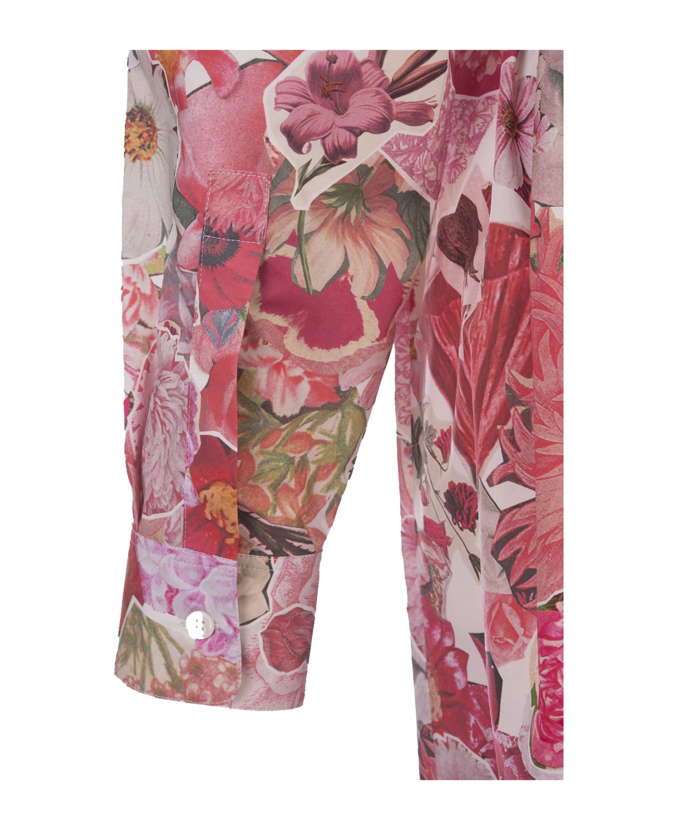 Marni Pink Short Shirt Dress With Flower Requiem Print - Pink ワンピース＆ドレス