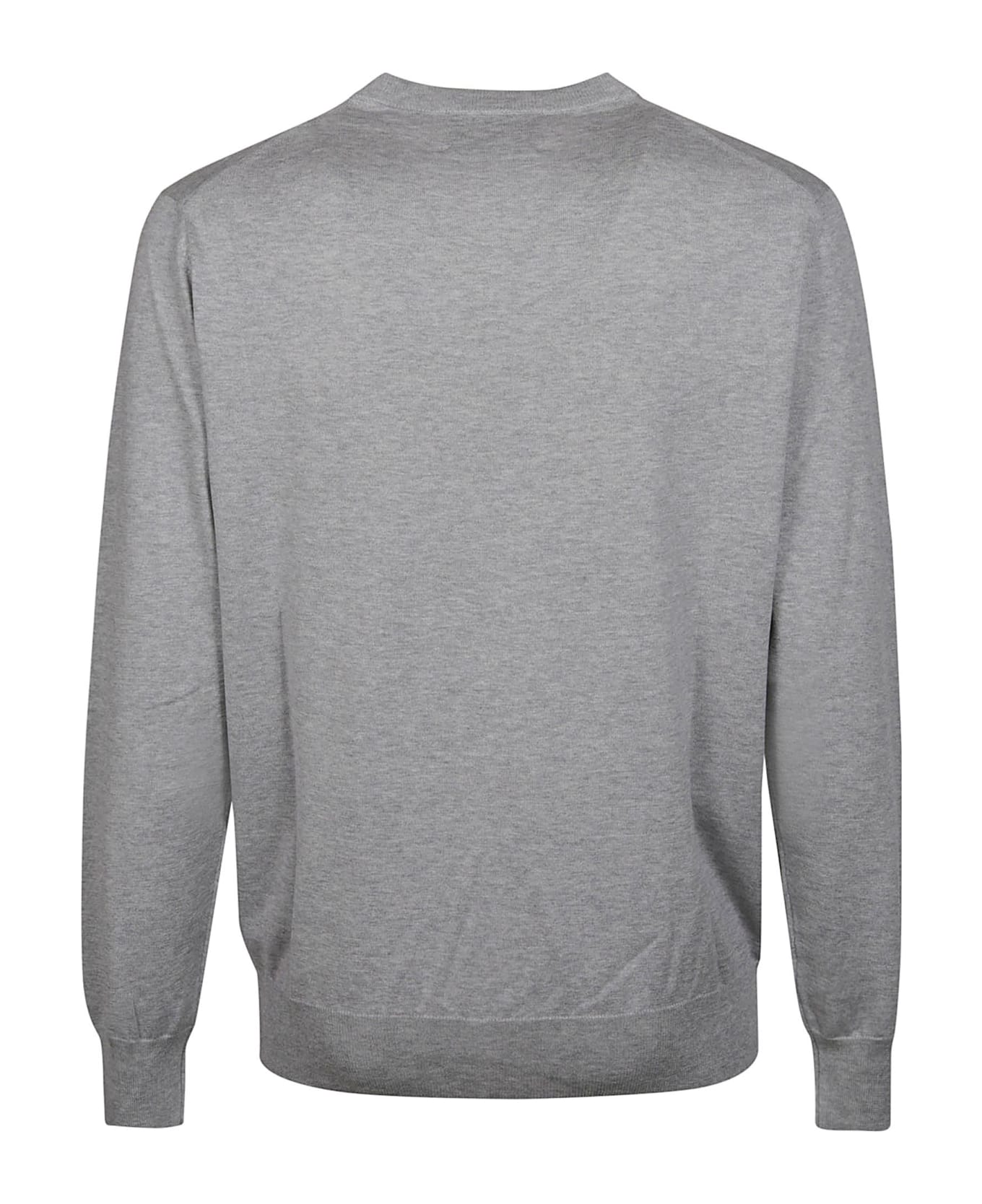 Ballantyne V-neck Plain Sweater - Zinco ニットウェア