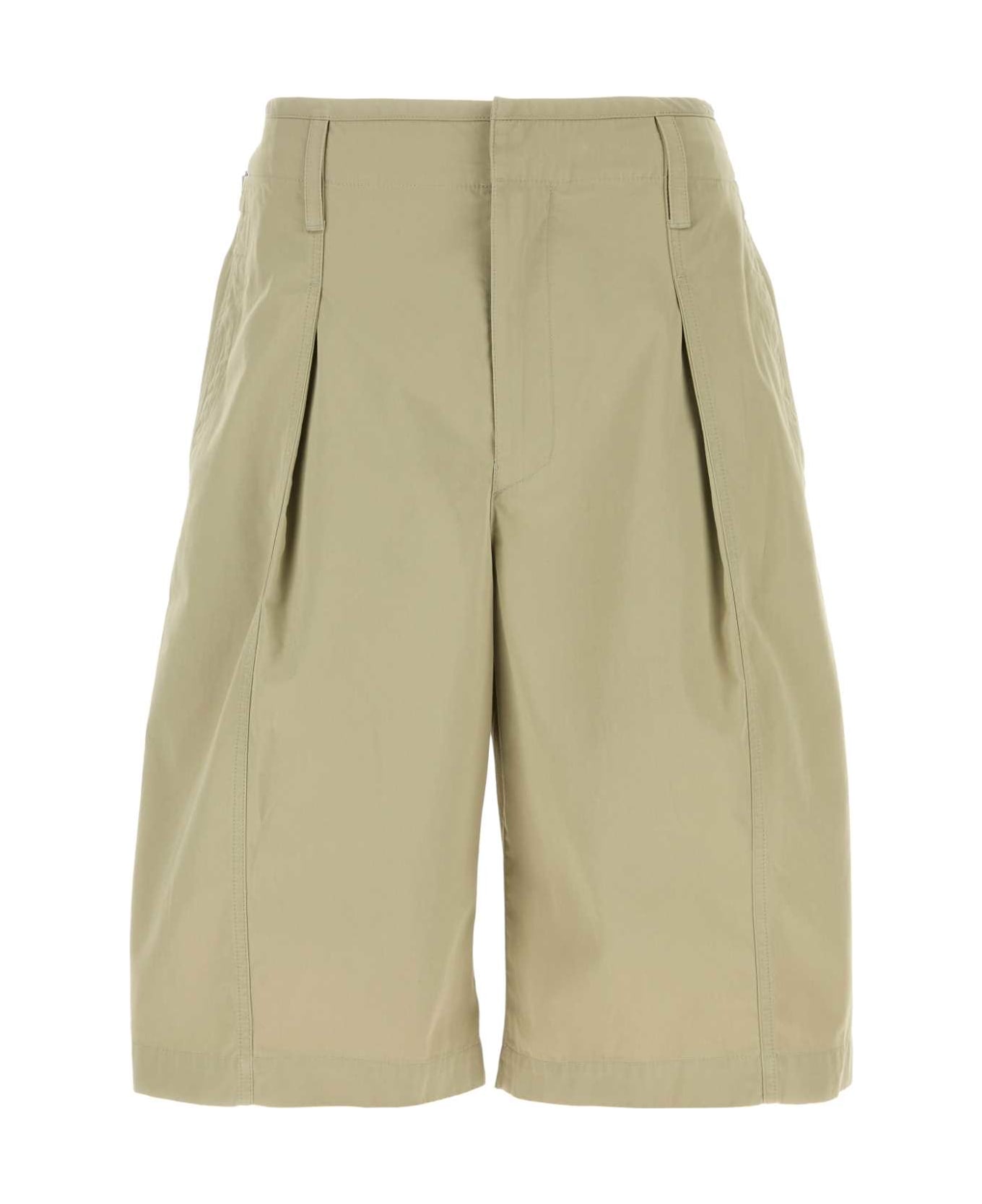 Lemaire Sage Green Cotton Bermuda Shorts - LIGHTSAGE